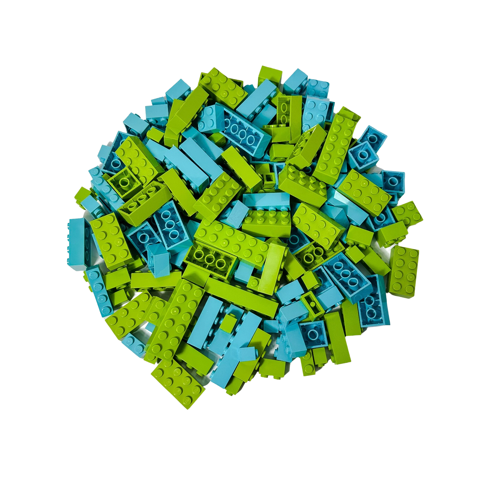 LEGO&reg; Steine Hochsteine Limette & Azur - Teile 1000x - Bild 1