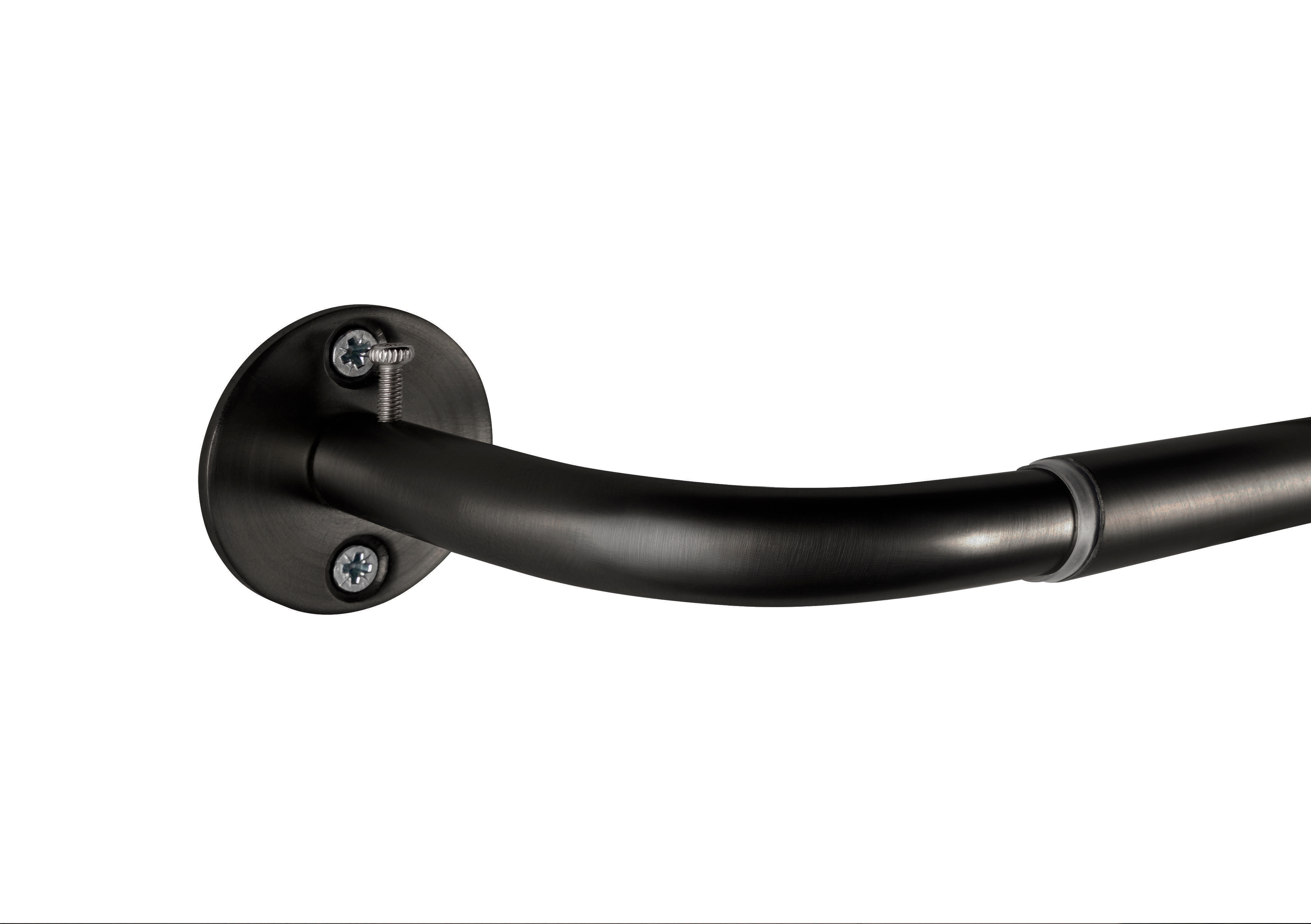 Ondeco Gardinenstange ausziehbar Raumabdunkelung Wandmontage Teleskopstange Day-Night Farbe: Schwarz, Gr&ouml;&szlig;e: 120-210cm - Bild 1