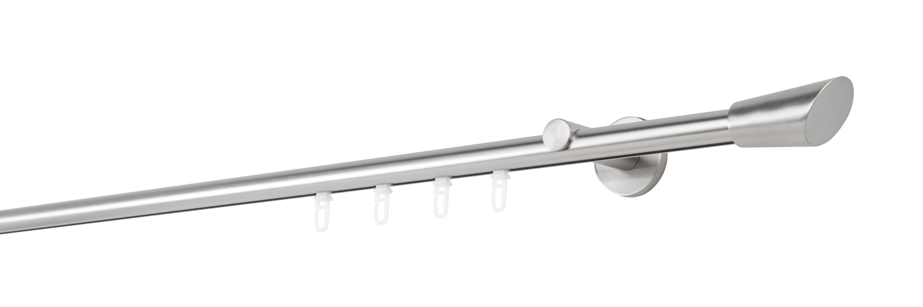 20mm,1-l&auml;ufig,Profil,Wandtr&auml;ger 6,5cm,Endst&uuml;ck rag Farbe: Edelstahl-Optik, Gr&ouml;&szlig;e: 200cm - Bild 1