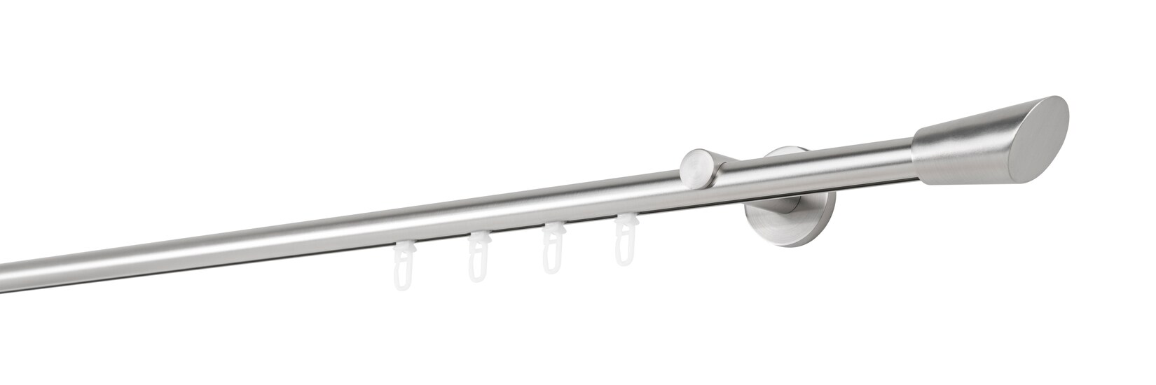 20mm,1-läufig,Profil,Wandträger 6,5cm,Endstück rag Farbe: Edelstahl-Optik, Größe: 280cm