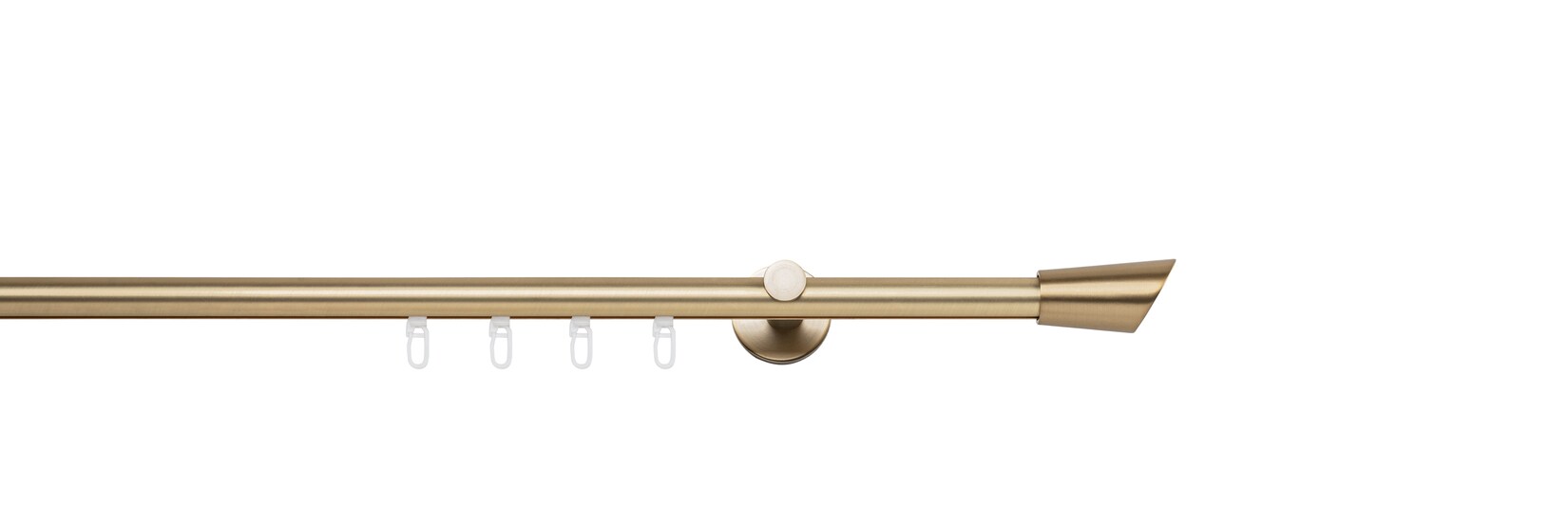 20mm,1-läufig,Profil,Wandträger 6,5cm,Endstück rag Farbe: Messing-Matt, Größe: 290cm