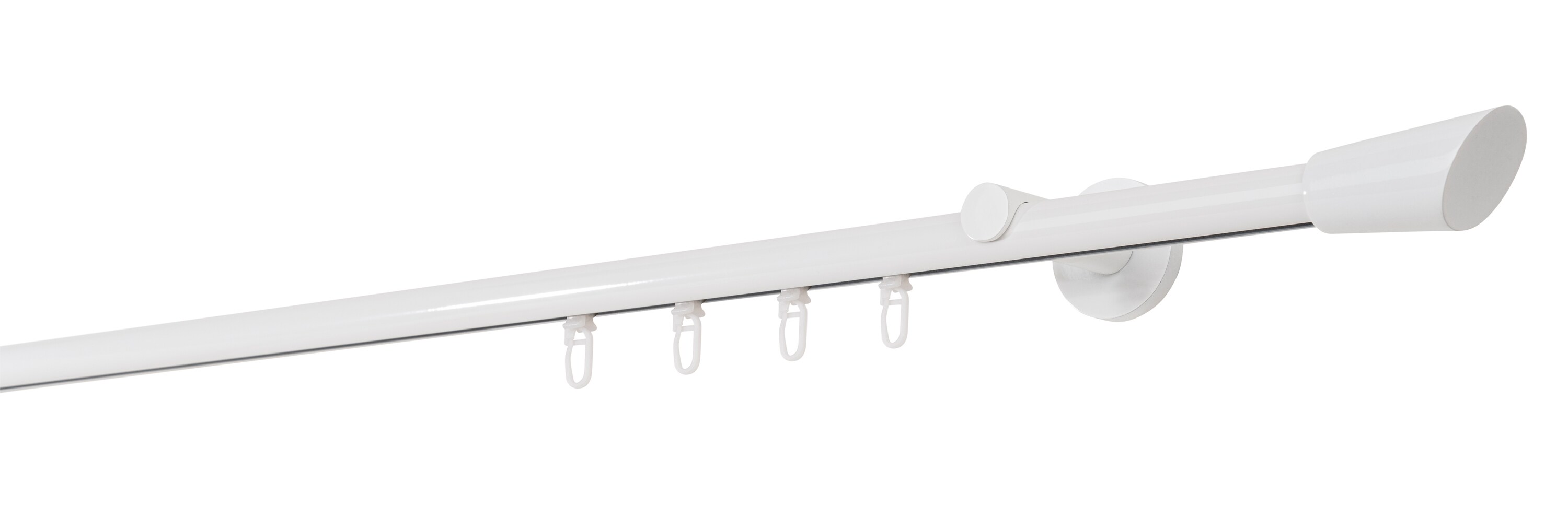 20mm,1-l&auml;ufig,Profil,Wandtr&auml;ger 6,5cm,Endst&uuml;ck rag Farbe: Wei&szlig;, Gr&ouml;&szlig;e: 120cm - Bild 1