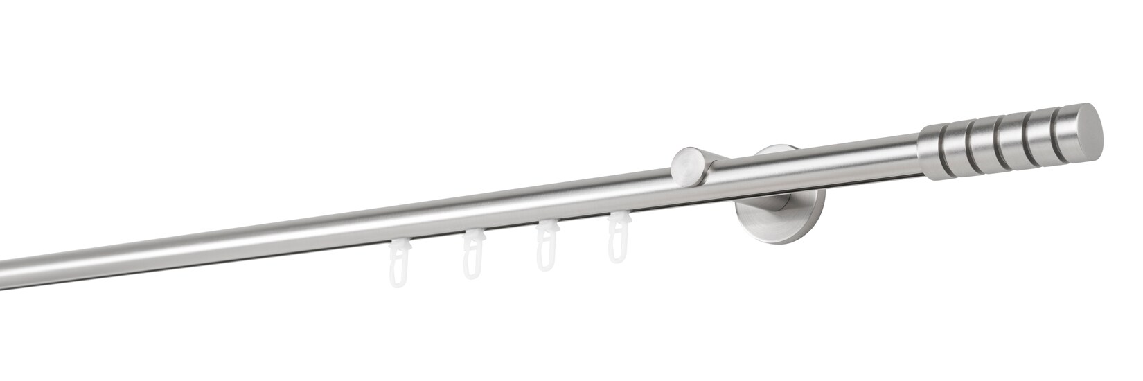 20mm,1-läufig,Profil,Wandträger 6,5cm,Endstück rillcube Farbe: Edelstahl-Optik, Größe: 240cm