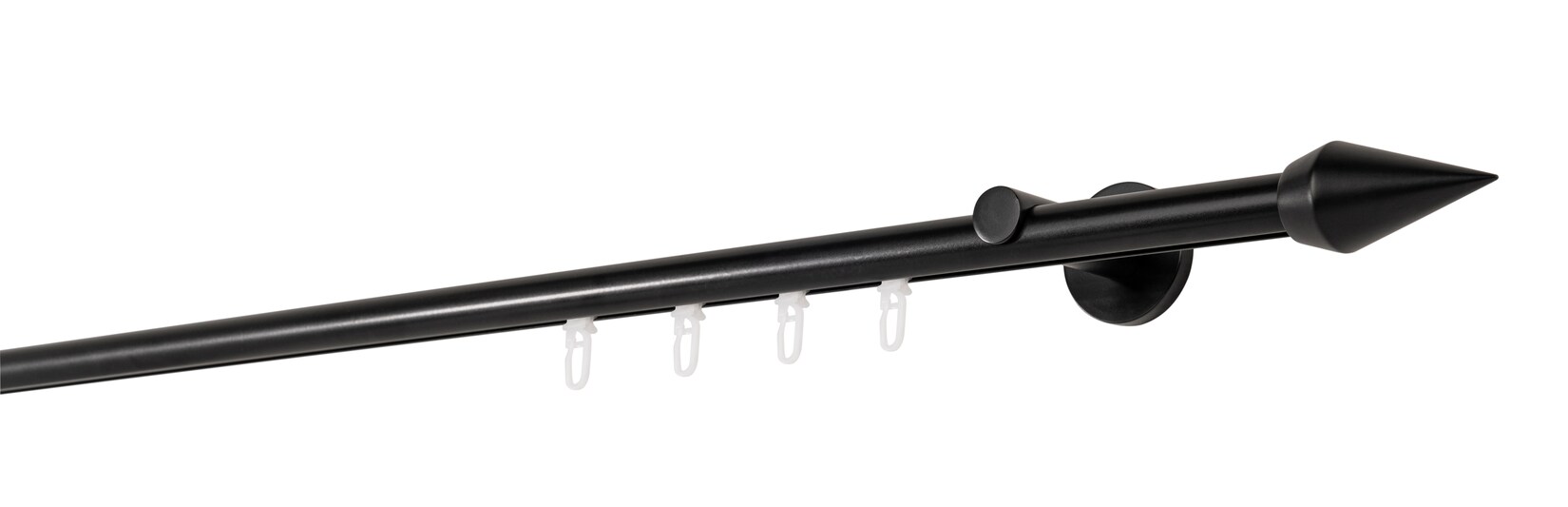 20mm,1-läufig,Profil,Wandträger 6,5cm,Endstück point Farbe: Schwarz, Größe: 400cm