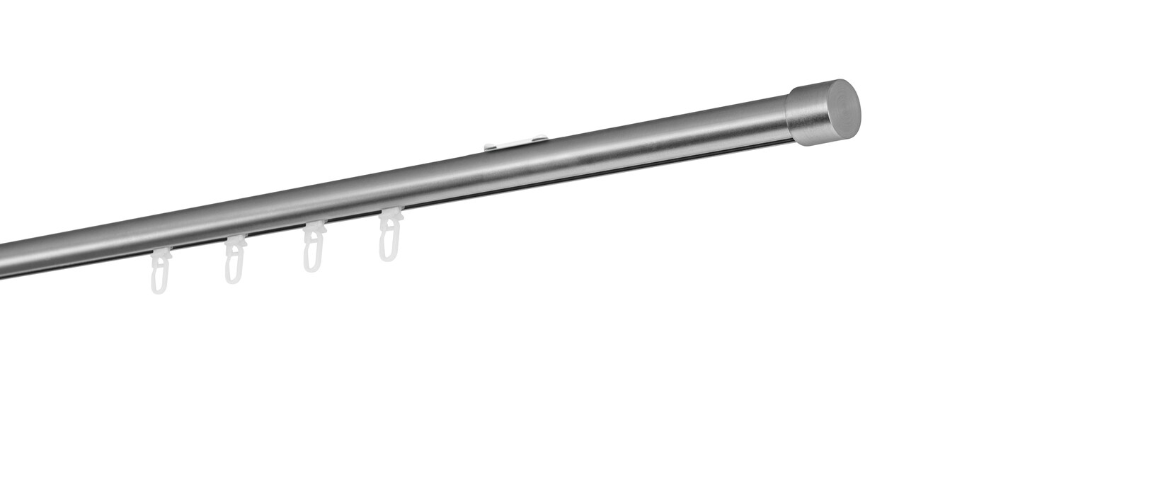20mm,1-läufig,Profil,Wandträger mini,Endstück cap Farbe: Edelstahl-Optik, Größe: 400cm