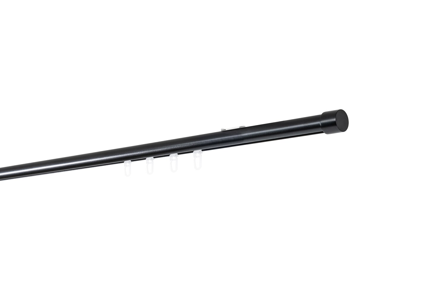 20mm,1-läufig,Profil,Wandträger mini,Endstück cap Farbe: Schwarz, Größe: 260cm