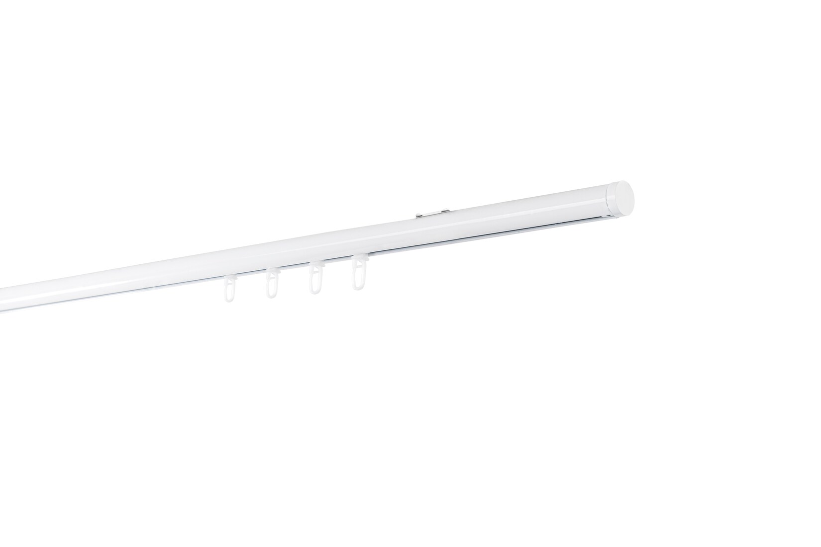 20mm,1-läufig,Profil,Wandträger mini,Endstück cap Farbe: Weiß, Größe: 300cm