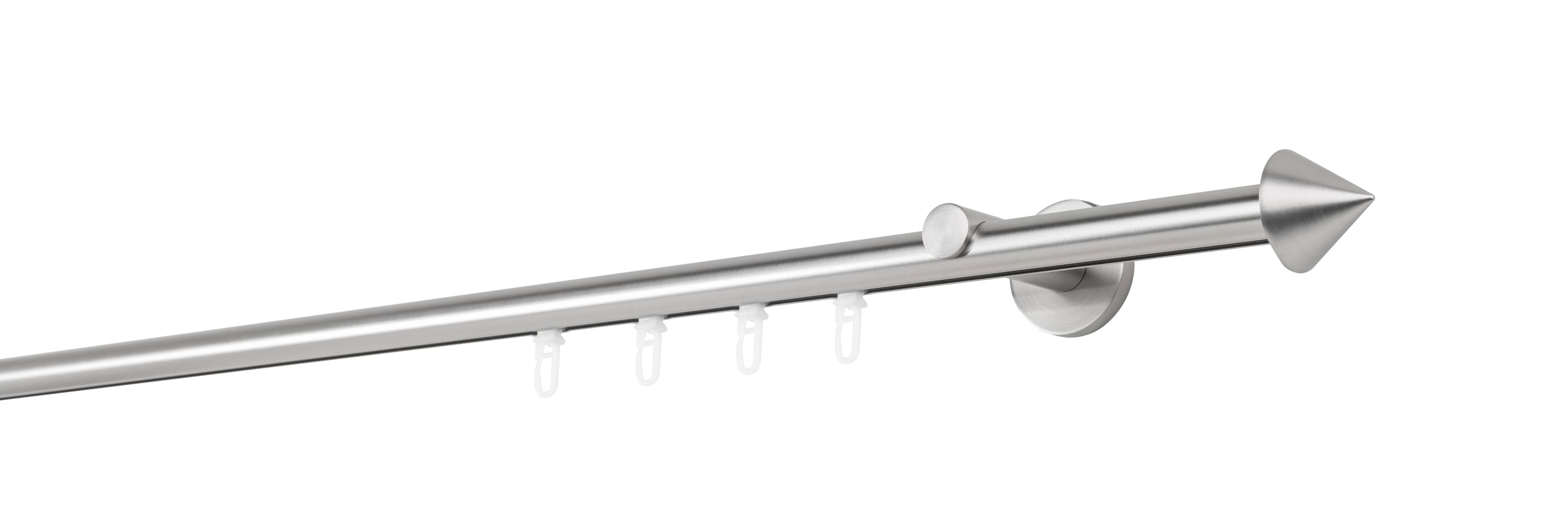 20mm,1-l&auml;ufig,Profil,Wandtr&auml;ger 6,5cm,Endst&uuml;ck cone Farbe: Edelstahl-Optik, Gr&ouml;&szlig;e: 100cm - Bild 1