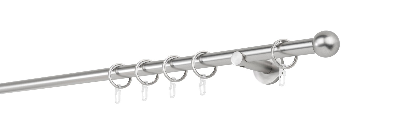 mydeco Gardinenstange "20mm Ball Wandträger 6,5 cm" 1 läufig-läufig Fixmaß