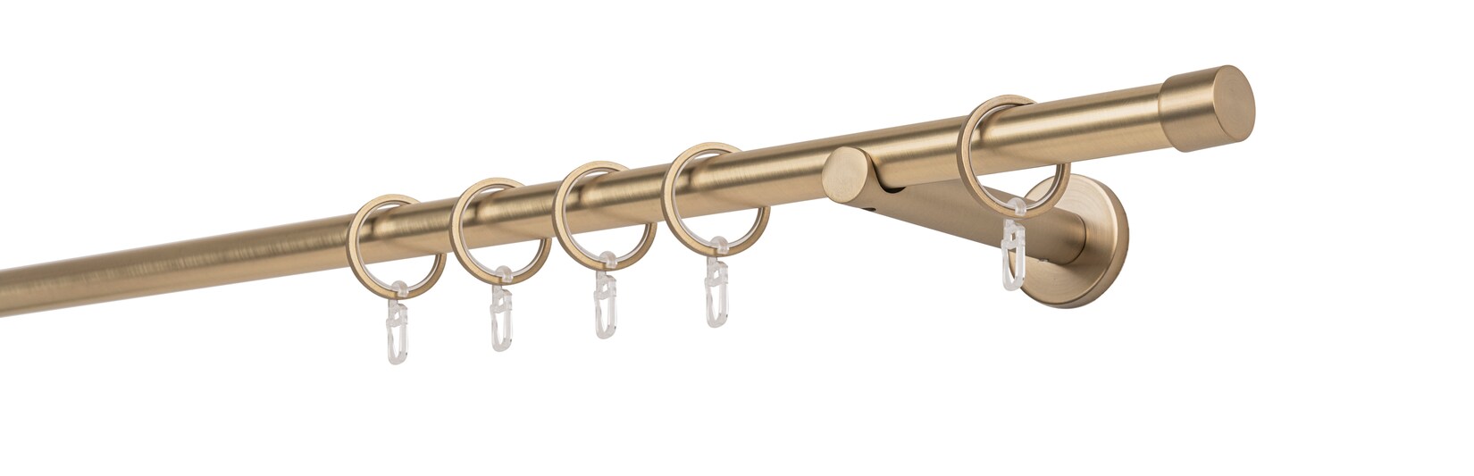 mydeco Gardinenstange "20mm Cap Wandträger 12 cm" 1 läufig-läufig Fixmaß