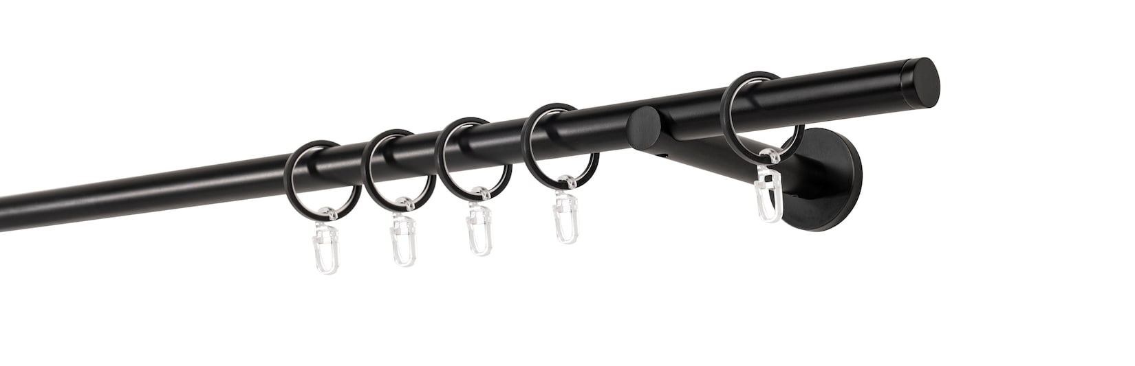 mydeco Gardinenstange "20mm Match Wandträger 12 cm" 1 läufig-läufig Fixmaß