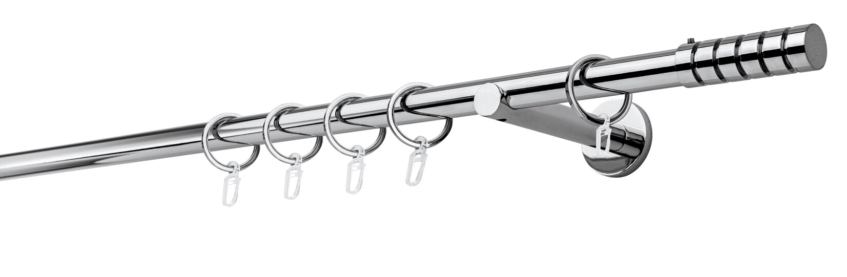 mydeco Gardinenstange "20mm Rillcube Wandträger 12 cm" 1 läufig-läufig Fixmaß