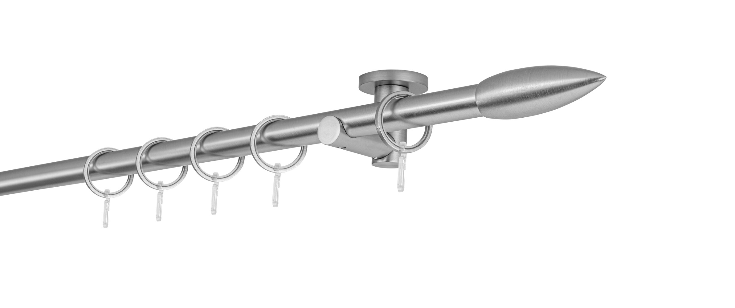 20mm,1-l&auml;ufig,Rohr,Deckentr&auml;ger urban,Endst&uuml;ck cardo Farbe: Edelstahl-Optik, Gr&ouml;&szlig;e: 100cm - Bild 1