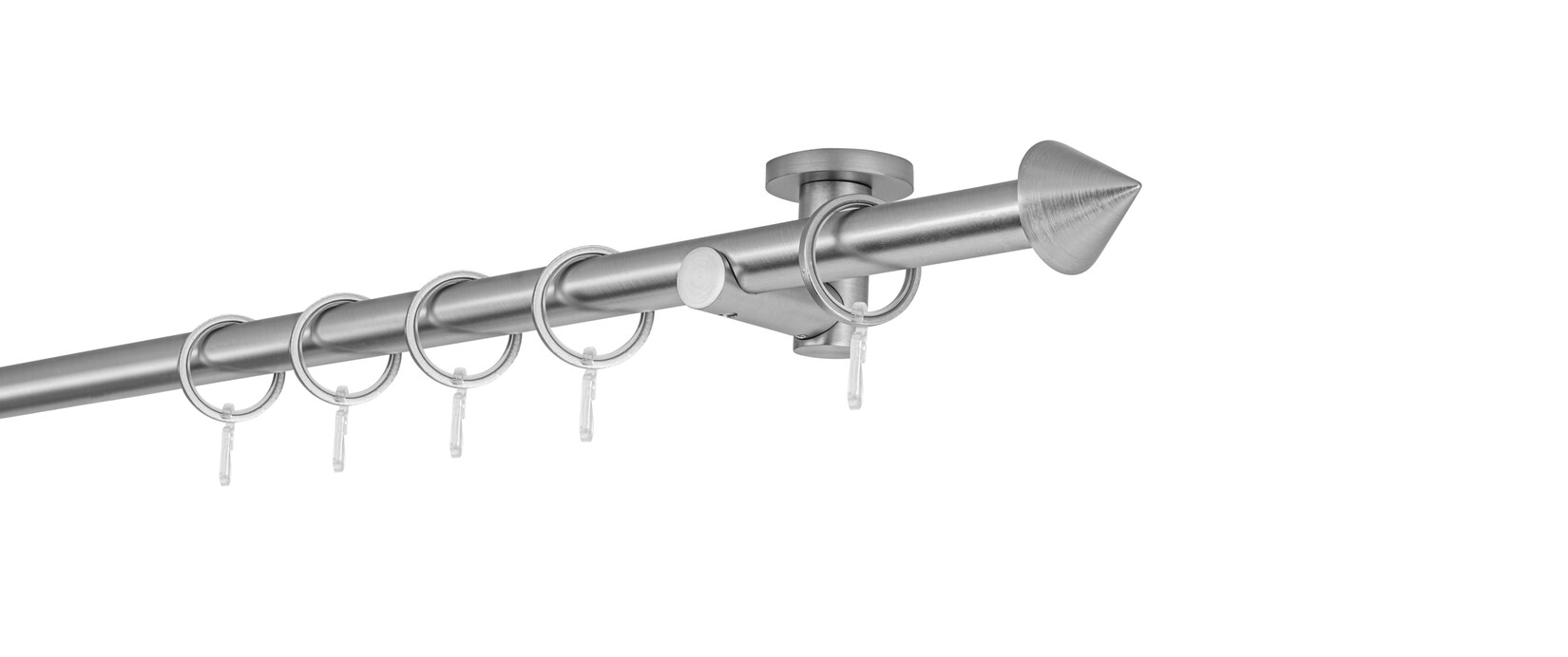20mm,1-läufig,Rohr,Deckenträger urban,Endstück cone Farbe: Edelstahl-Optik, Größe: 250cm