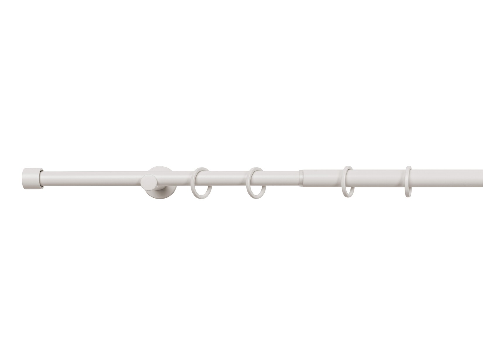 Ondeco Gardinenstange ausziehbar 1-lauf 16-19mm Trendy für Fenster mit Wandmontage Farbe: Warm Gray, Größe: 160-280 cm