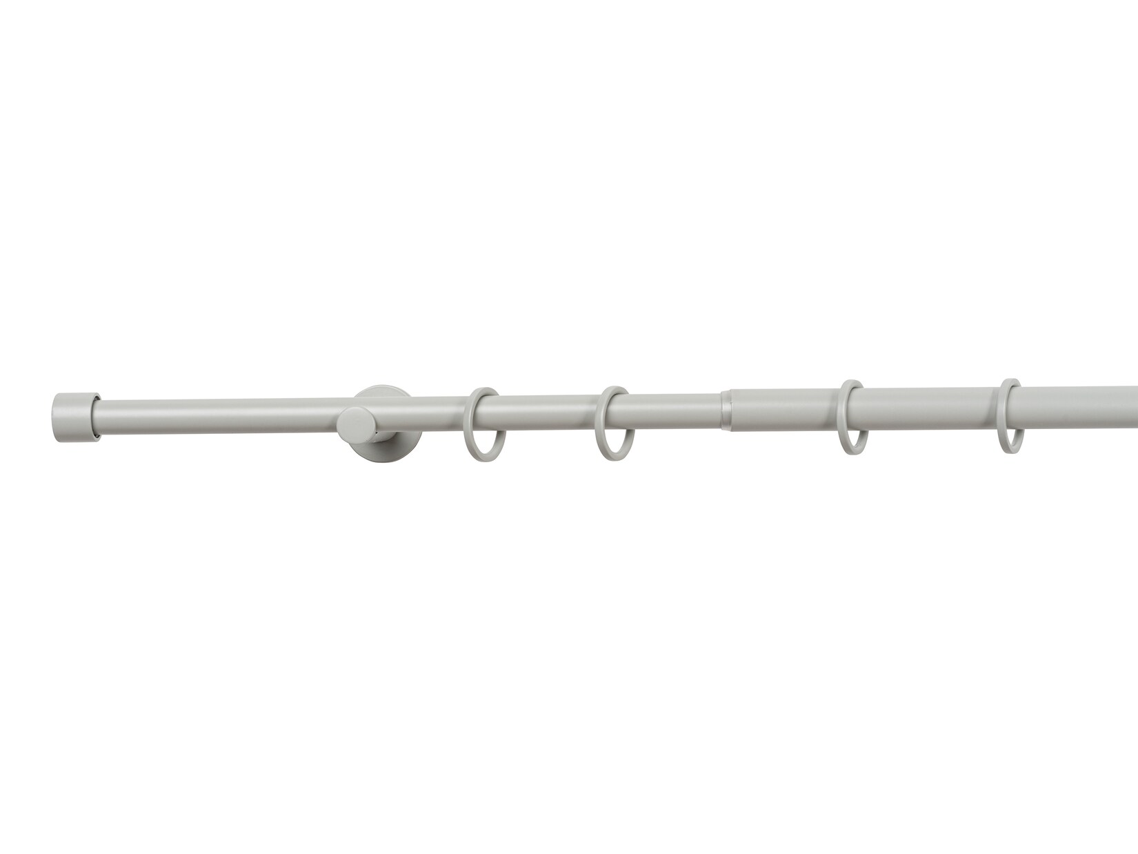 Ondeco Gardinenstange ausziehbar 1-lauf 16-19mm Trendy für Fenster mit Wandmontage Farbe: Cool Gray, Größe: 160-280 cm