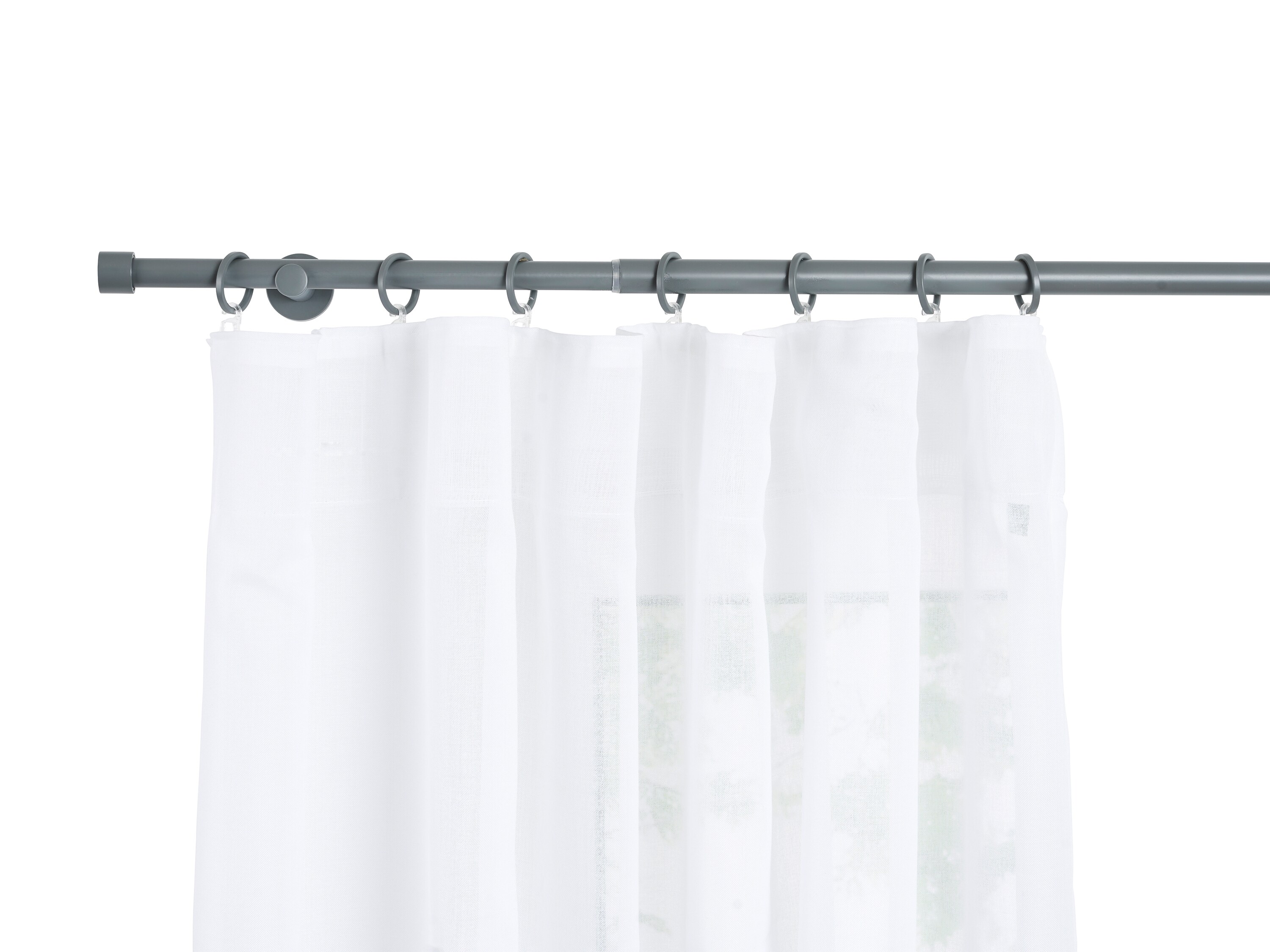 Ondeco Gardinenstange ausziehbar 1-lauf 16-19mm Trendy f&uuml;r Fenster mit Wandmontage Farbe: Dark Gray, Gr&ouml;&szlig;e: 120-210 cm - Bild 1