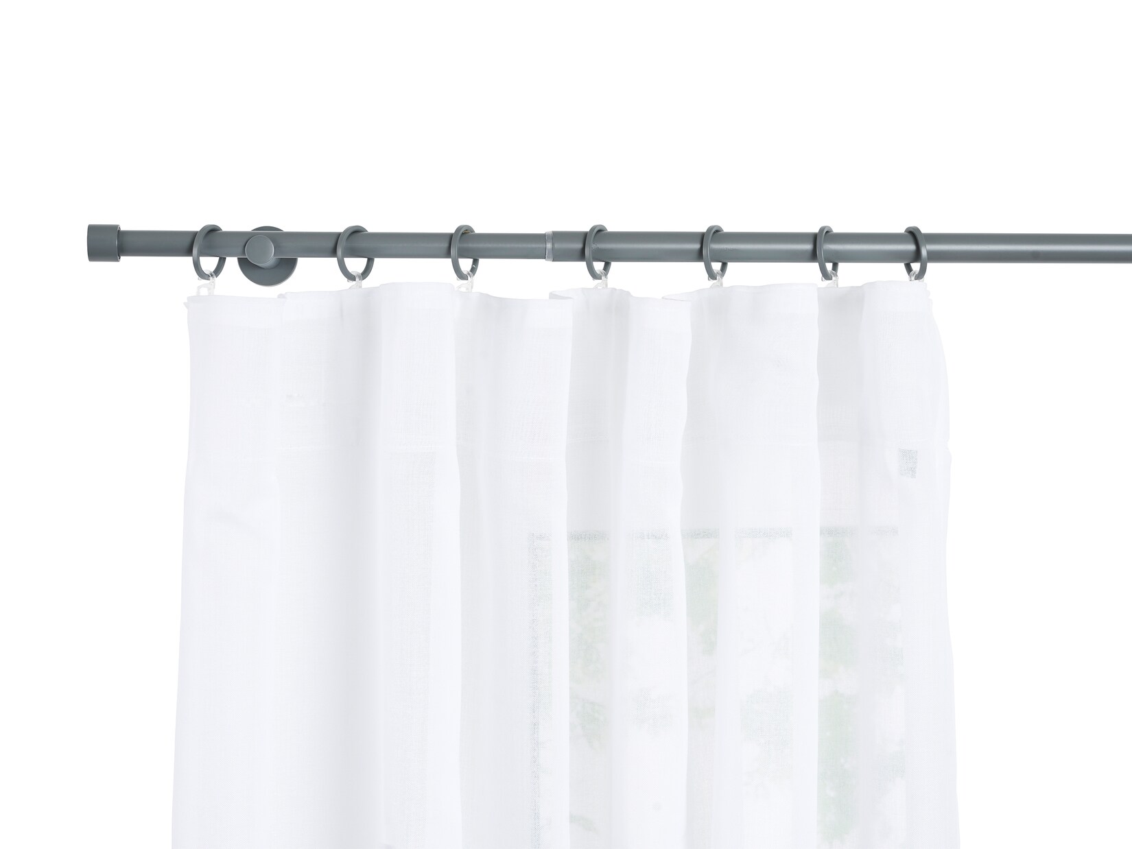 Ondeco Gardinenstange ausziehbar 1-lauf 16-19mm Trendy für Fenster mit Wandmontage Farbe: Dark Gray, Größe: 160-280 cm