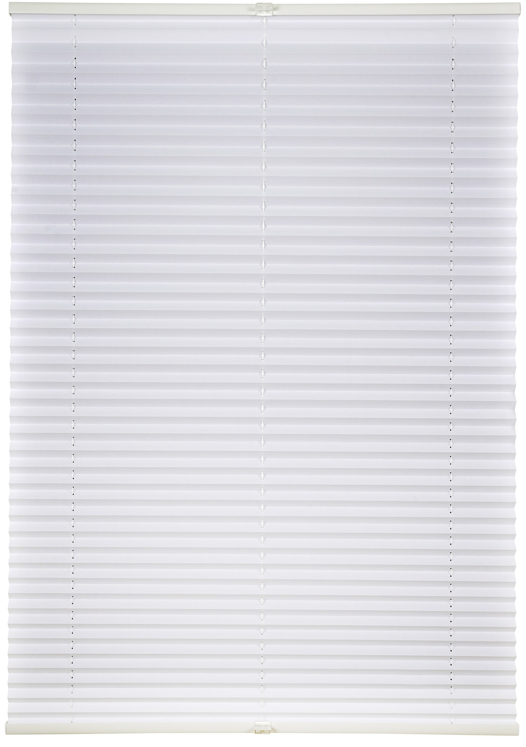 Ondeco Plissee wei&szlig; ohne Bohren mit Klemmtr&auml;ger Lichtschutz Blickdicht Farbe: Wei&szlig;, Gr&ouml;&szlig;e: 80x130 cm - Bild 1