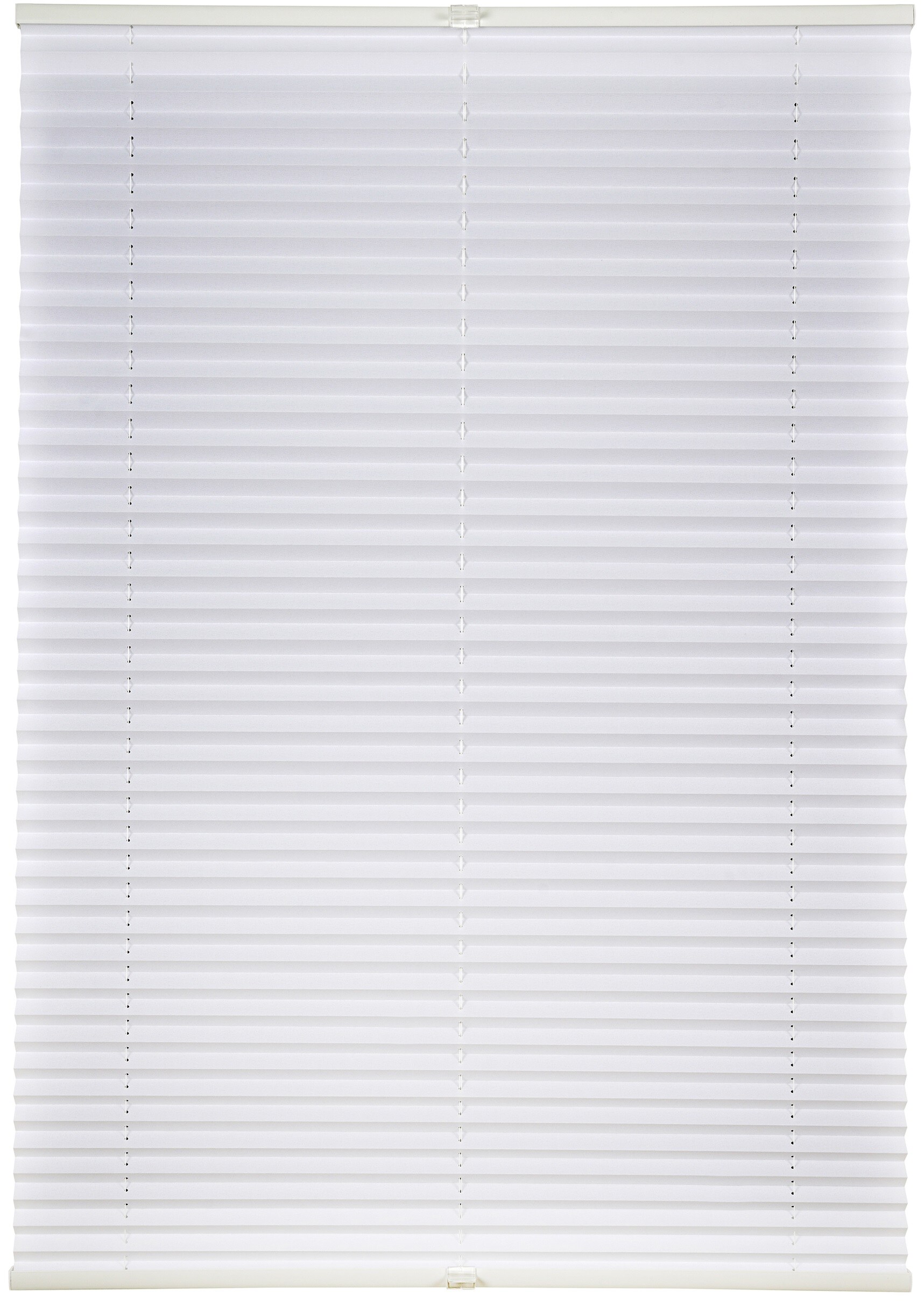 Ondeco Plissee wei&szlig; ohne Bohren mit Klemmtr&auml;ger Lichtschutz Blickdicht Farbe: Wei&szlig;, Gr&ouml;&szlig;e: 90x130 cm - Bild 1