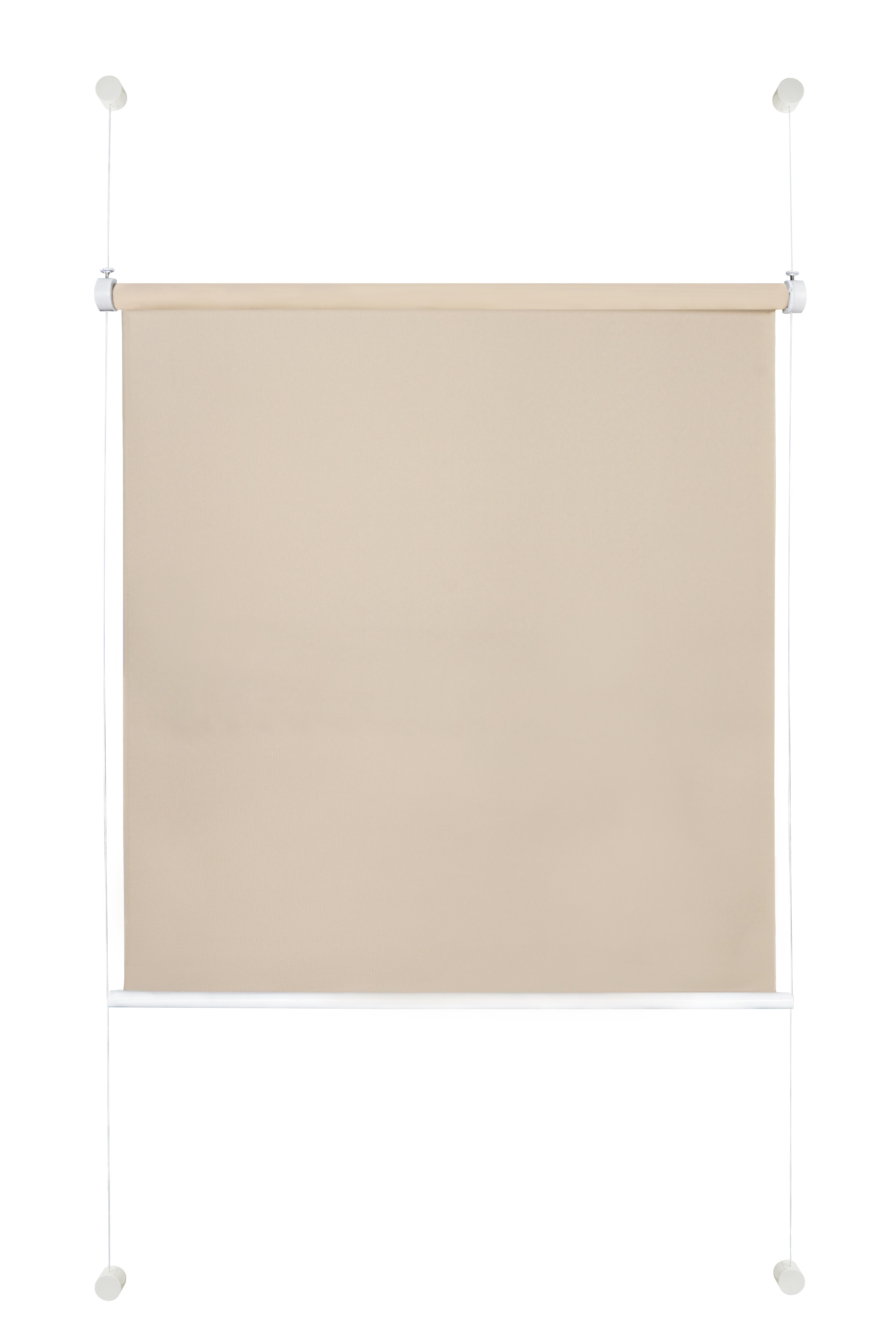 Ondeco Tageslicht Rollo ohne Bohren Klemmrollo Alternative Plissee Klemmfix Sichtschutz Sonnenschutz Farbe: Sand, Gr&ouml;&szlig;e: 90x210 cm - Bild 1
