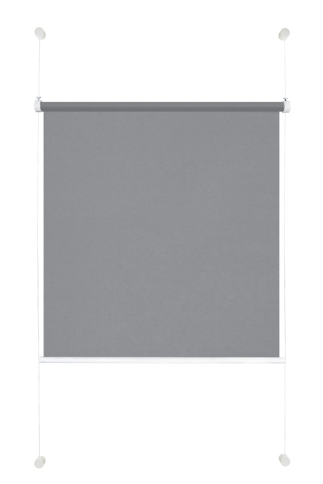 Ondeco Tageslicht Rollo ohne Bohren Klemmrollo Alternative Plissee Klemmfix Sichtschutz Sonnenschutz Farbe: Grau, Größe: 100x130 cm