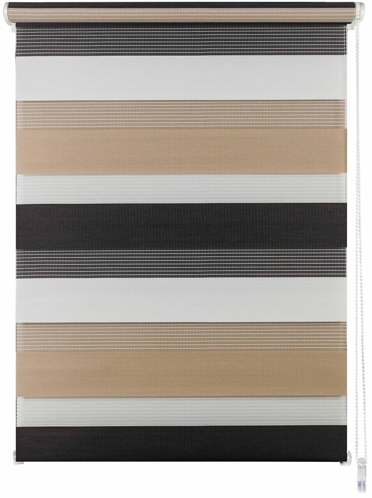 Ondeco Doppelrollo Just Triple Klemmfix Seitenzugrollo Blickdicht Klemmfix Farbe: Cappuccino, Größe: 140x160 cm