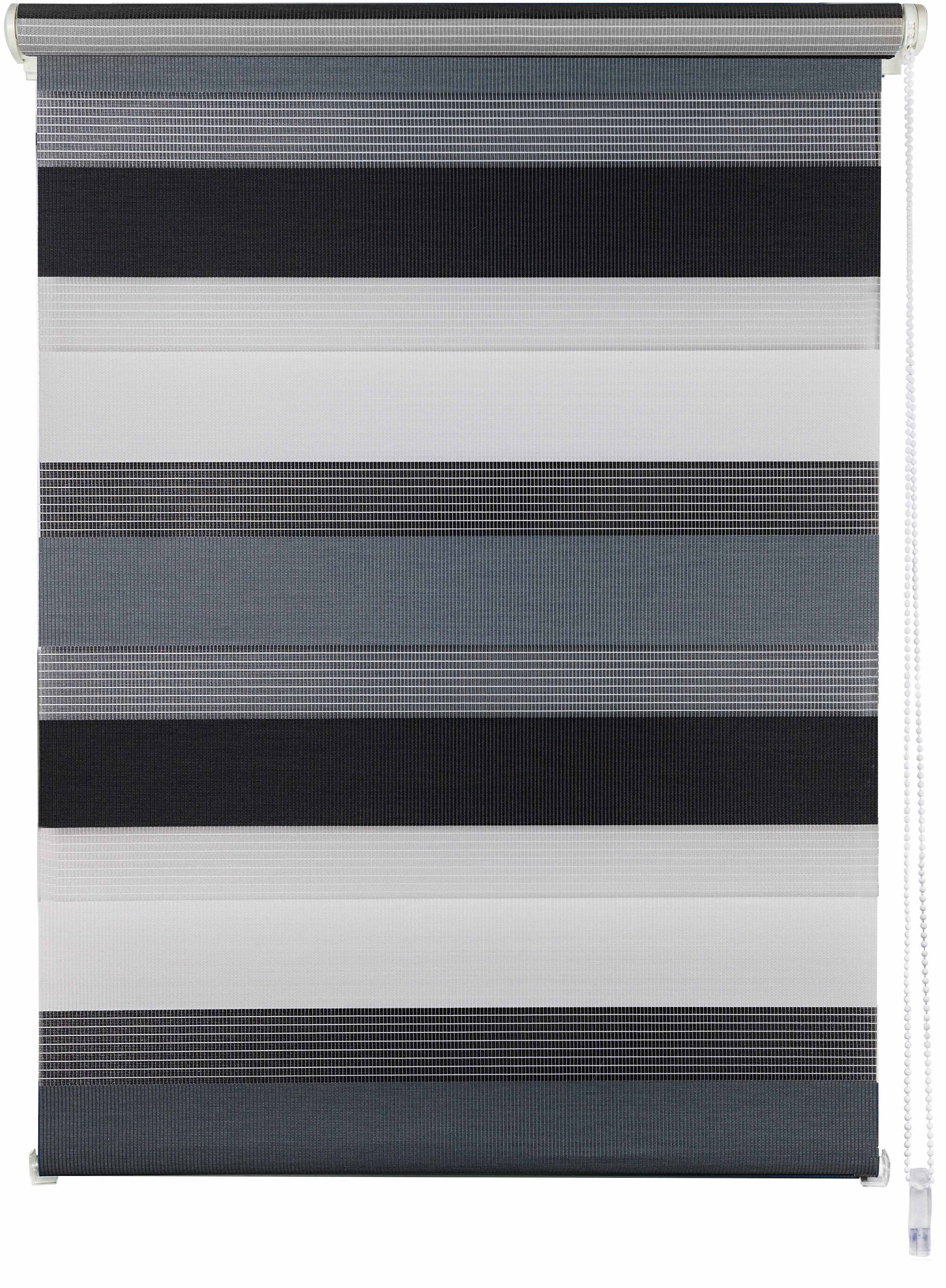 Ondeco Doppelrollo Just Triple Klemmfix  Seitenzugrollo Blickdicht Klemmfix Farbe: Grau-Anthrazit, Gr&ouml;&szlig;e: 80x160 cm - Bild 1