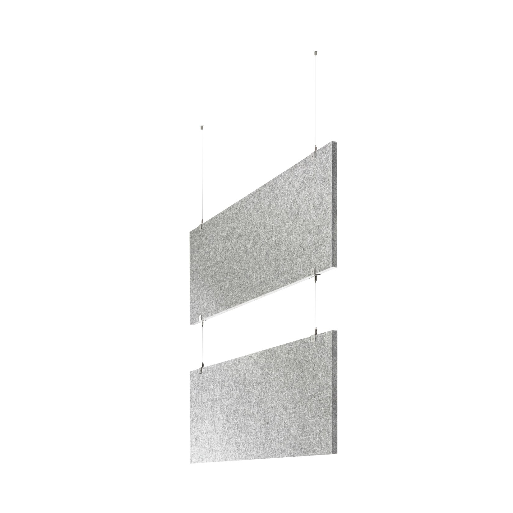 baffel multiple-Set - Deckenträger - 2-fach Farbe: lichtgrau, Größe: 200x50x2,5cm