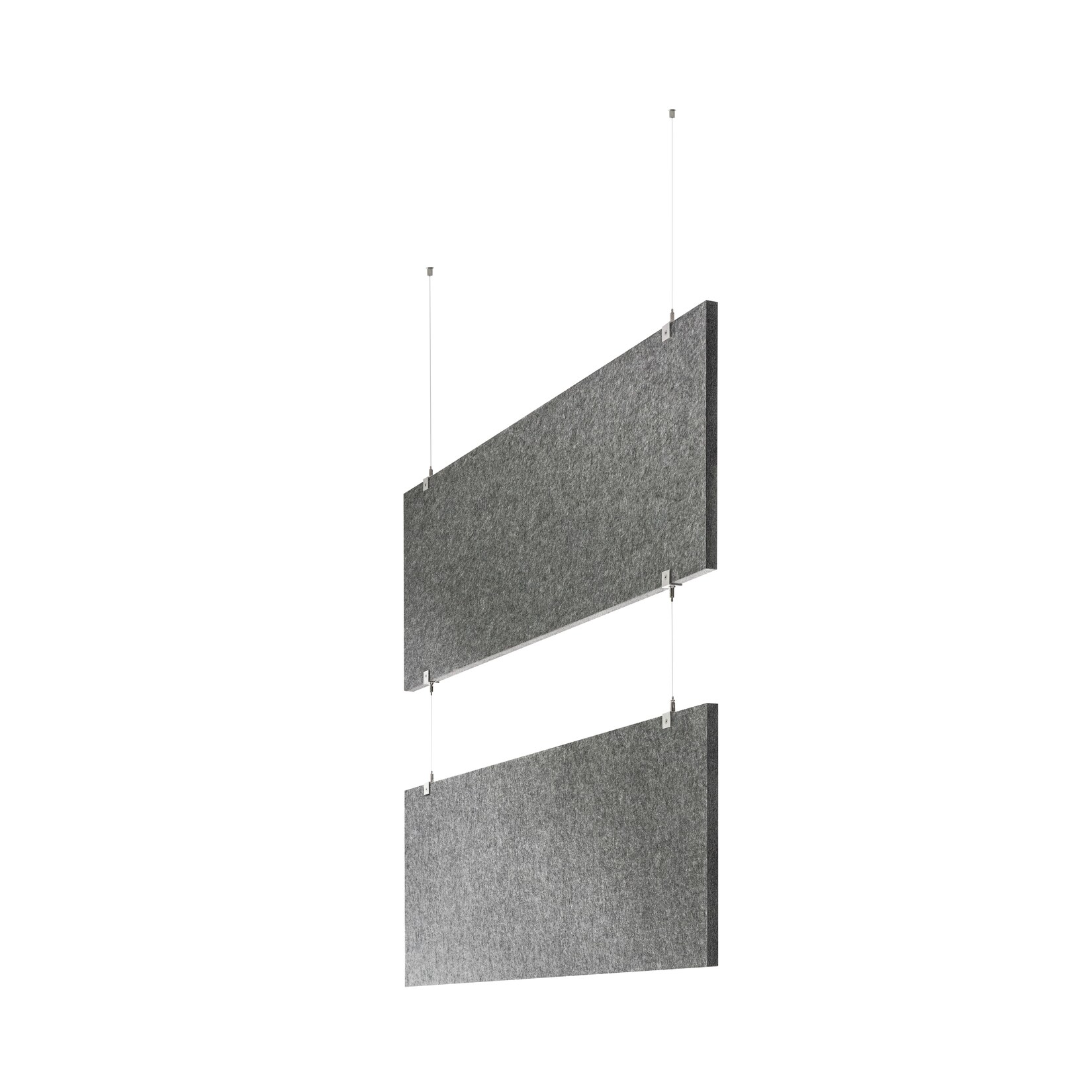 baffel multiple-Set - Deckenträger - 2-fach Farbe: grau, Größe: 200x50x2,5cm