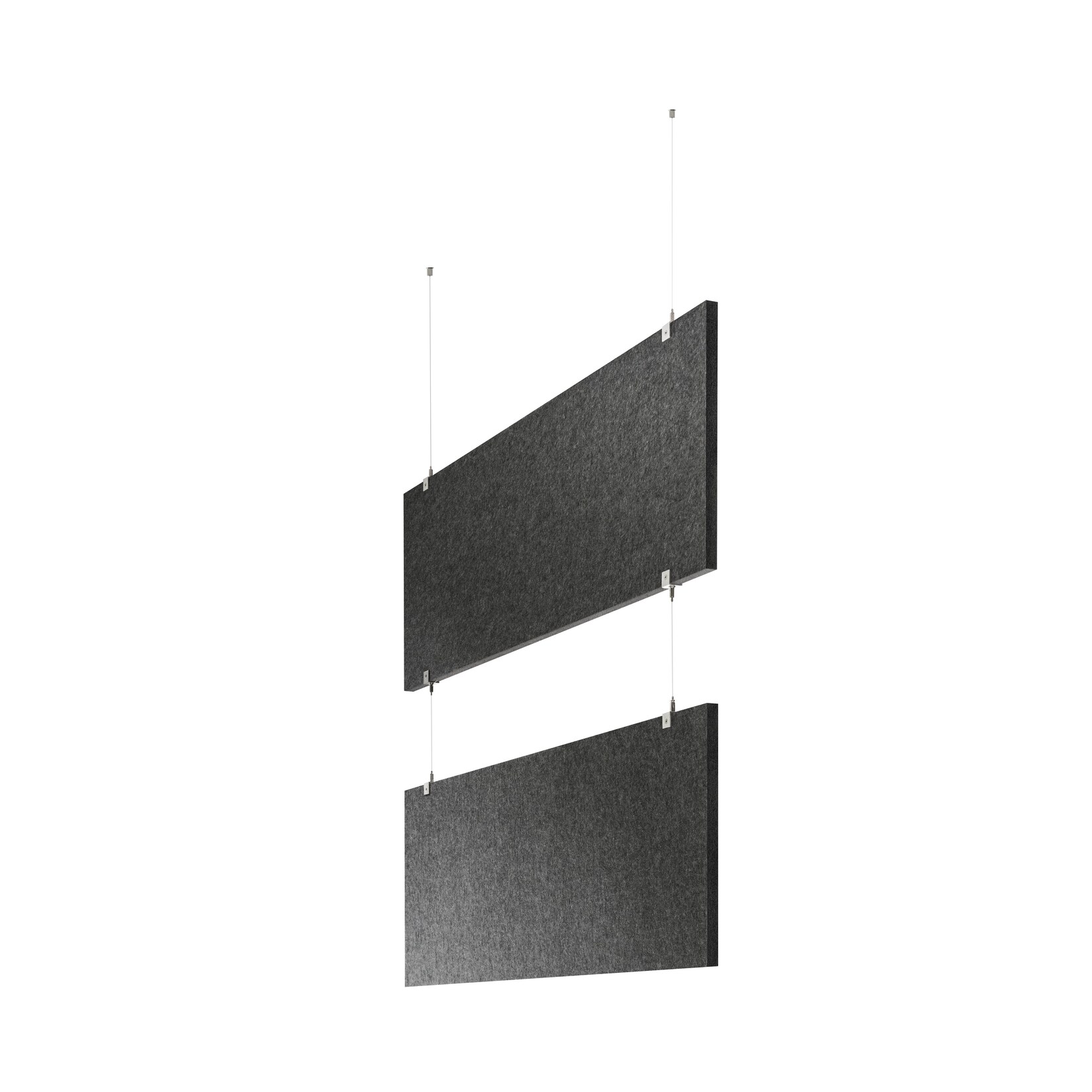 baffel multiple-Set - Deckenträger - 3-fach Farbe: anthrazit, Größe: 150x50x2,5cm