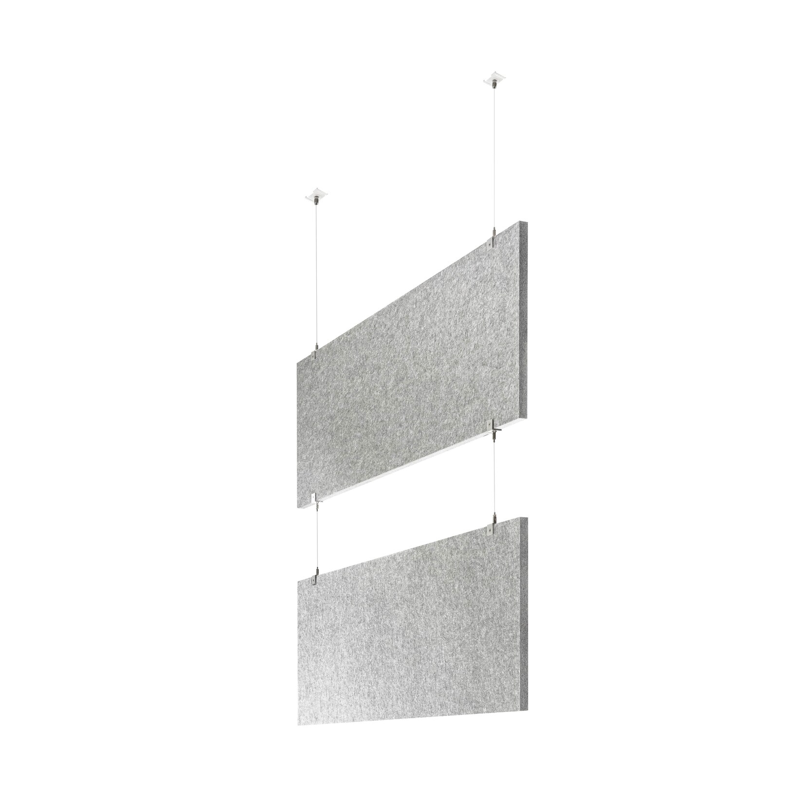 baffel multiple-Set - Deckenträger Odenwald - 2-fach Farbe: lichtgrau, Größe: 150x50x2,5cm