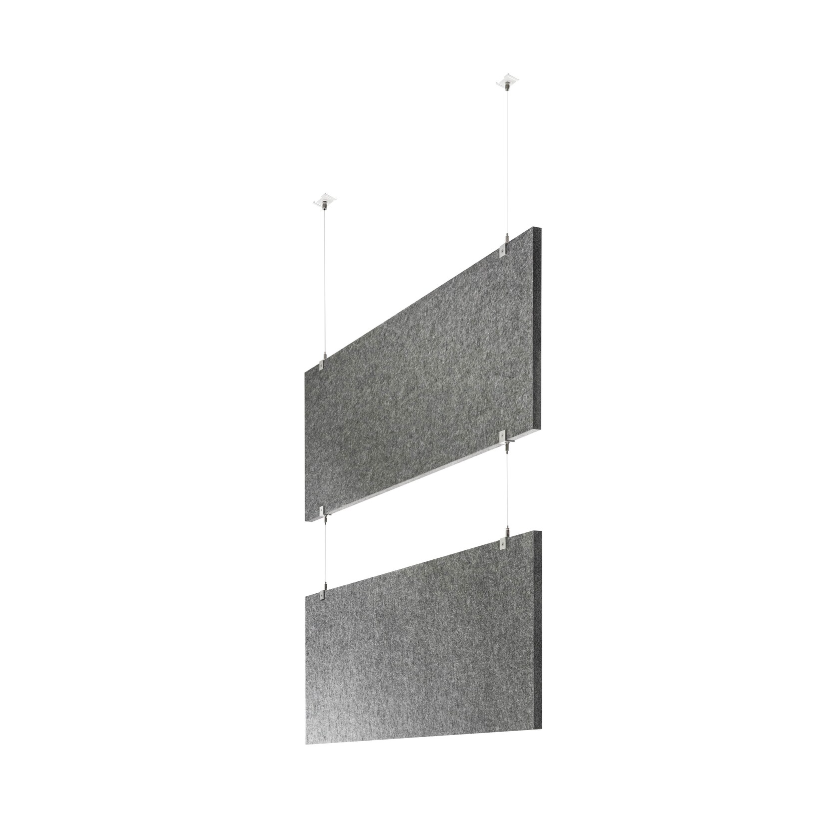 baffel multiple-Set - Deckenträger Odenwald - 3-fach Farbe: grau, Größe: 150x50x2,5cm