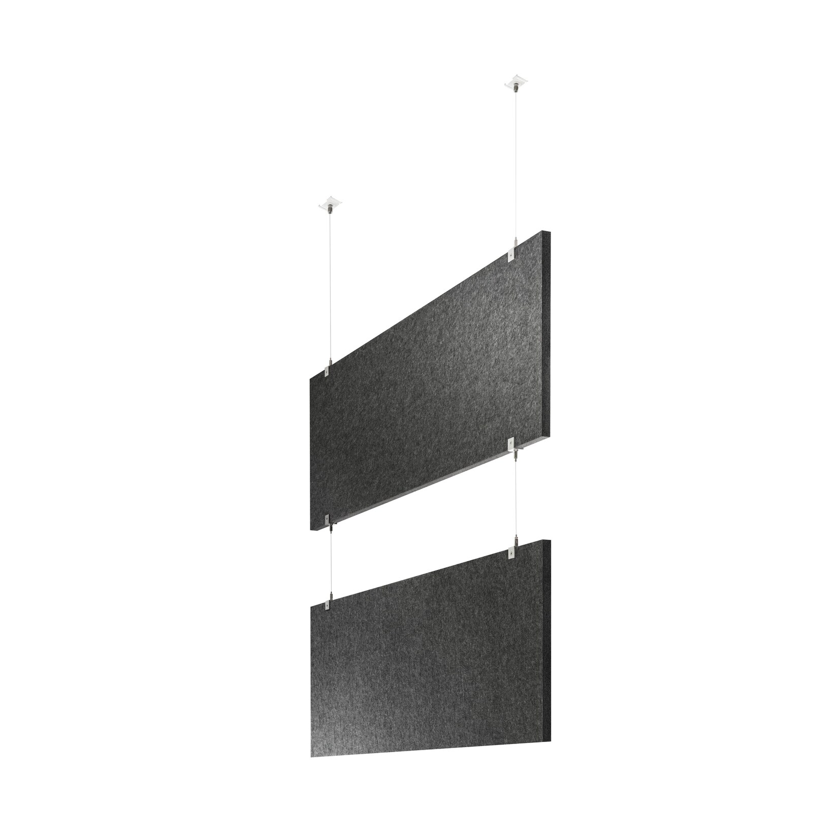 baffel multiple-Set - Deckenträger Odenwald - 3-fach Farbe: anthrazit, Größe: 150x50x2,5cm