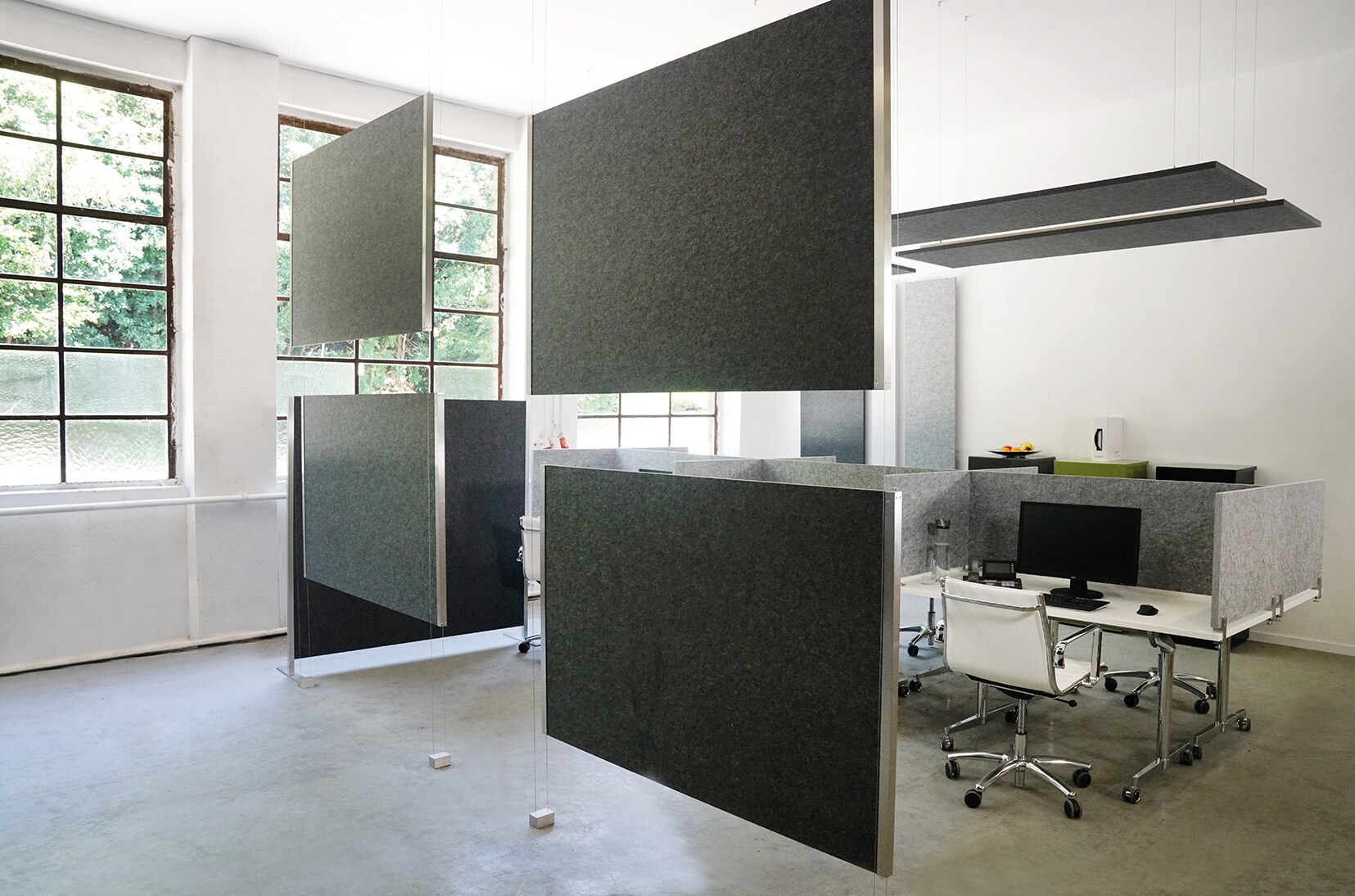 Raumteiler-Set b-box 2-Lauf Farbe: lichtgrau, Gr&ouml;&szlig;e: 125x100x2,5cm - Bild 1