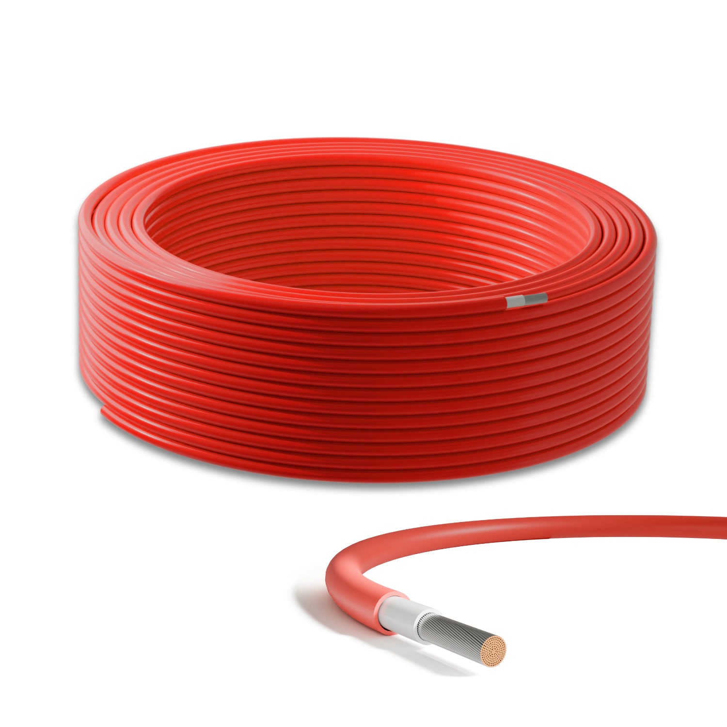 Solarkabel 4mm&sup2; rot 100m H1Z2Z2-K Solarleitung f&uuml;r Photovoltaik & Solaranlagen - Bild 1