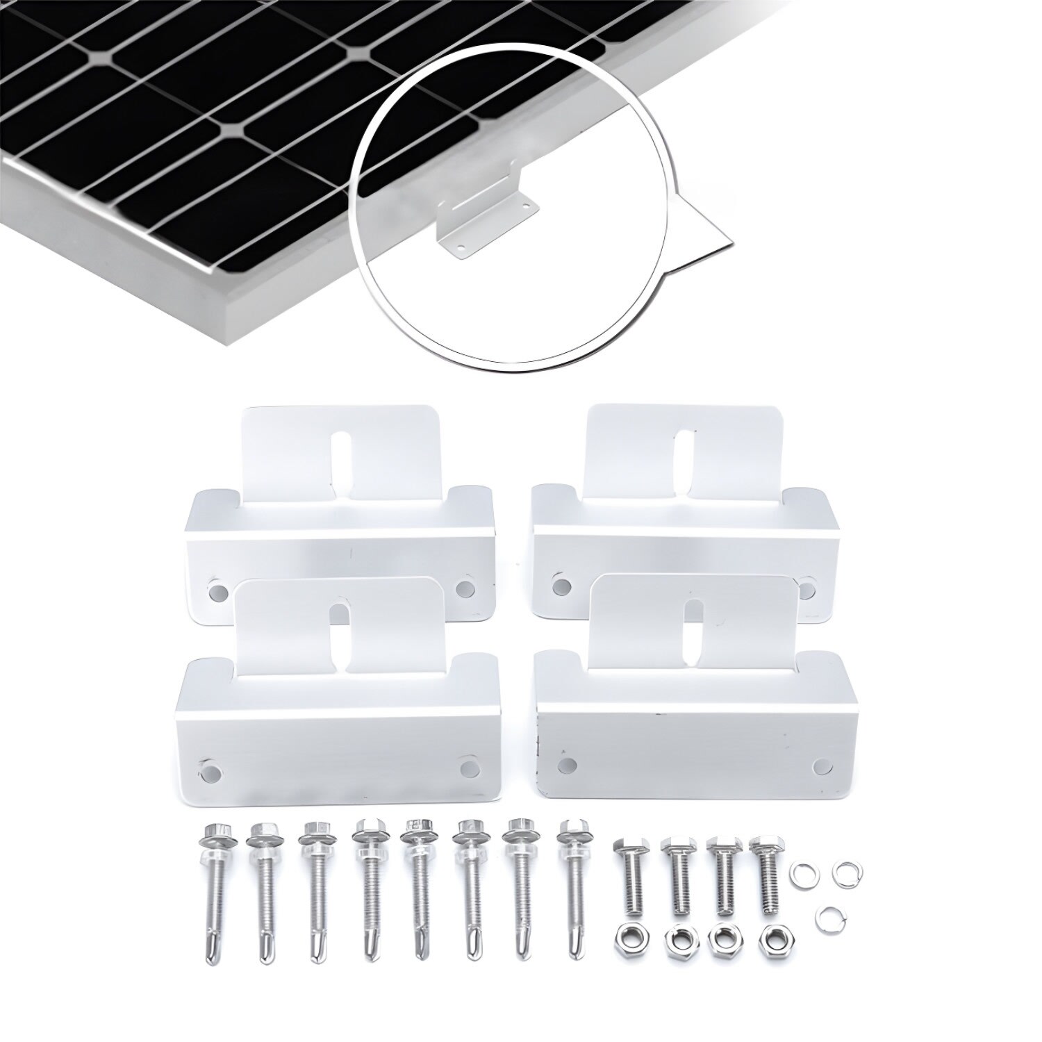 Z-Winkel Solarmodul Befestigung Set – 4 Alu-Winkel für Dach & Wand – Universell | 09504253229887