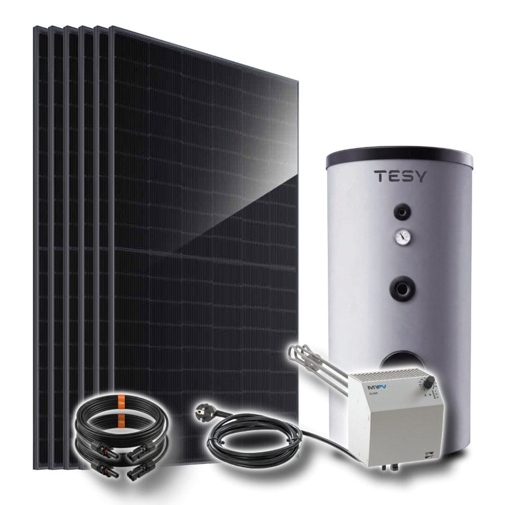 PV-Komplettset Warmwasser 2,6 kW &ndash; MyPV ELWA, 200 l Warmwasserspeicher & 6x 445W Solarmodule - Bild 1