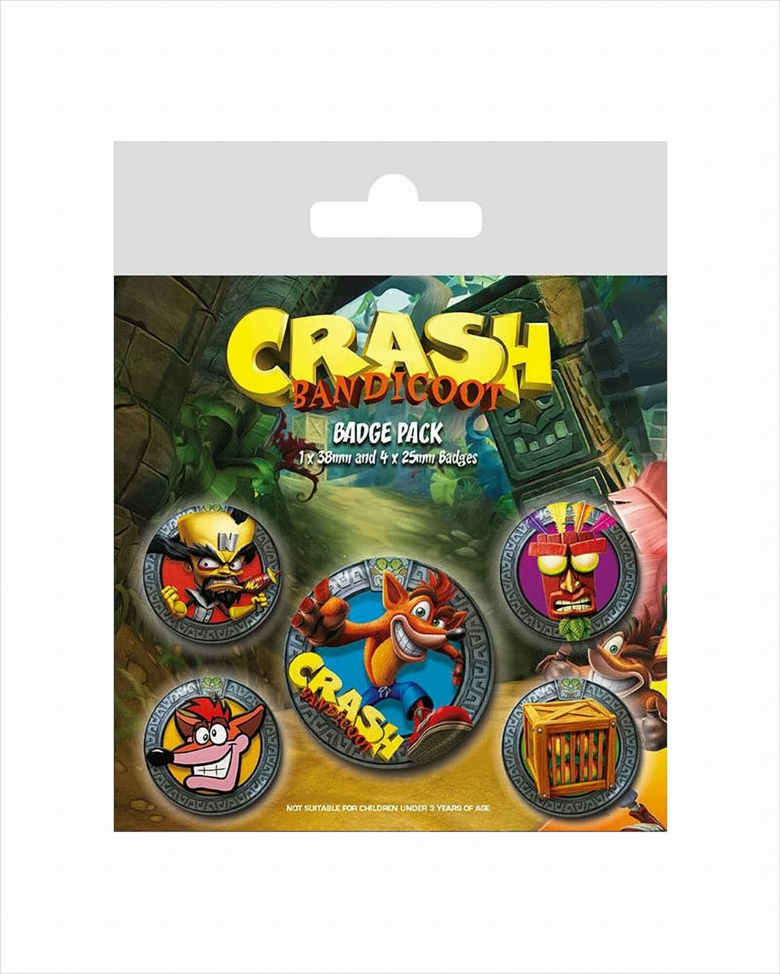 Crash Bandicoot Ansteck-Buttons 5er-Pack Pop Out - Bild 1