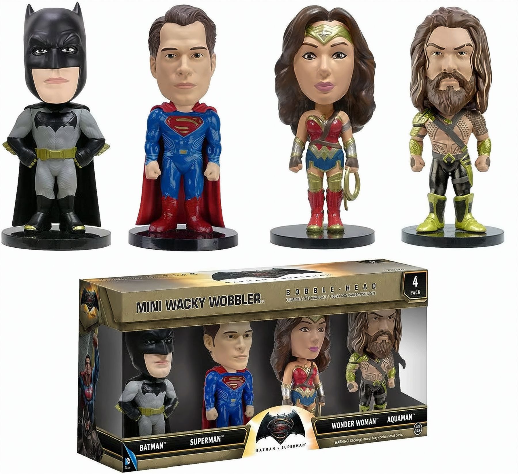 Mini Wacky Wobbler Batman vs. Superman 4-Pack - Bild 1