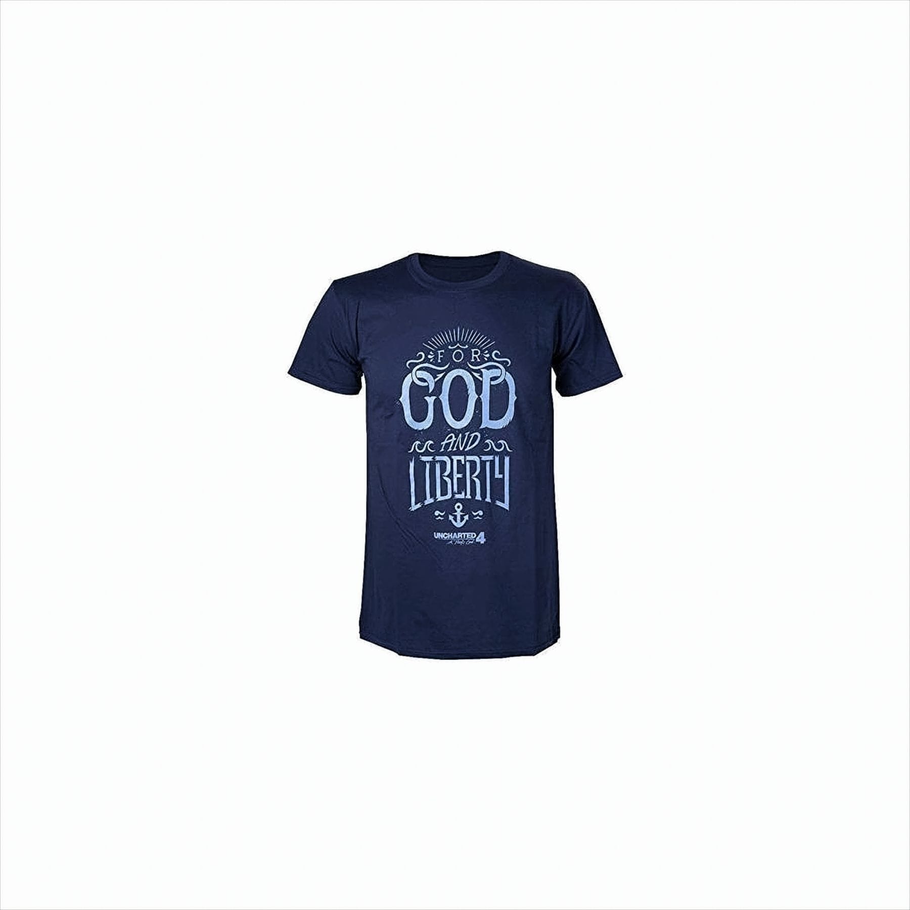 Uncharted 4 Herren T-Shirt For God and Liberty XXL Blau - Bild 1