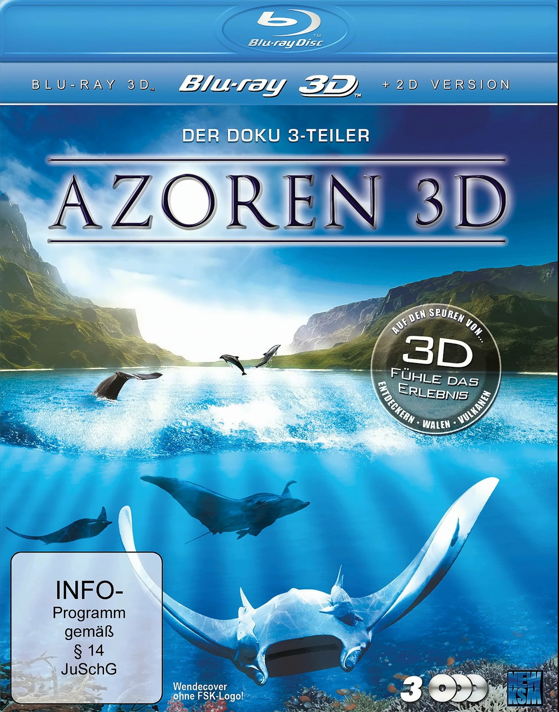 Azoren - Auf den Spuren von ... Entdeckern - Walen - Vulkanen (Blu-ray 3D, 3 Discs) - Bild 1