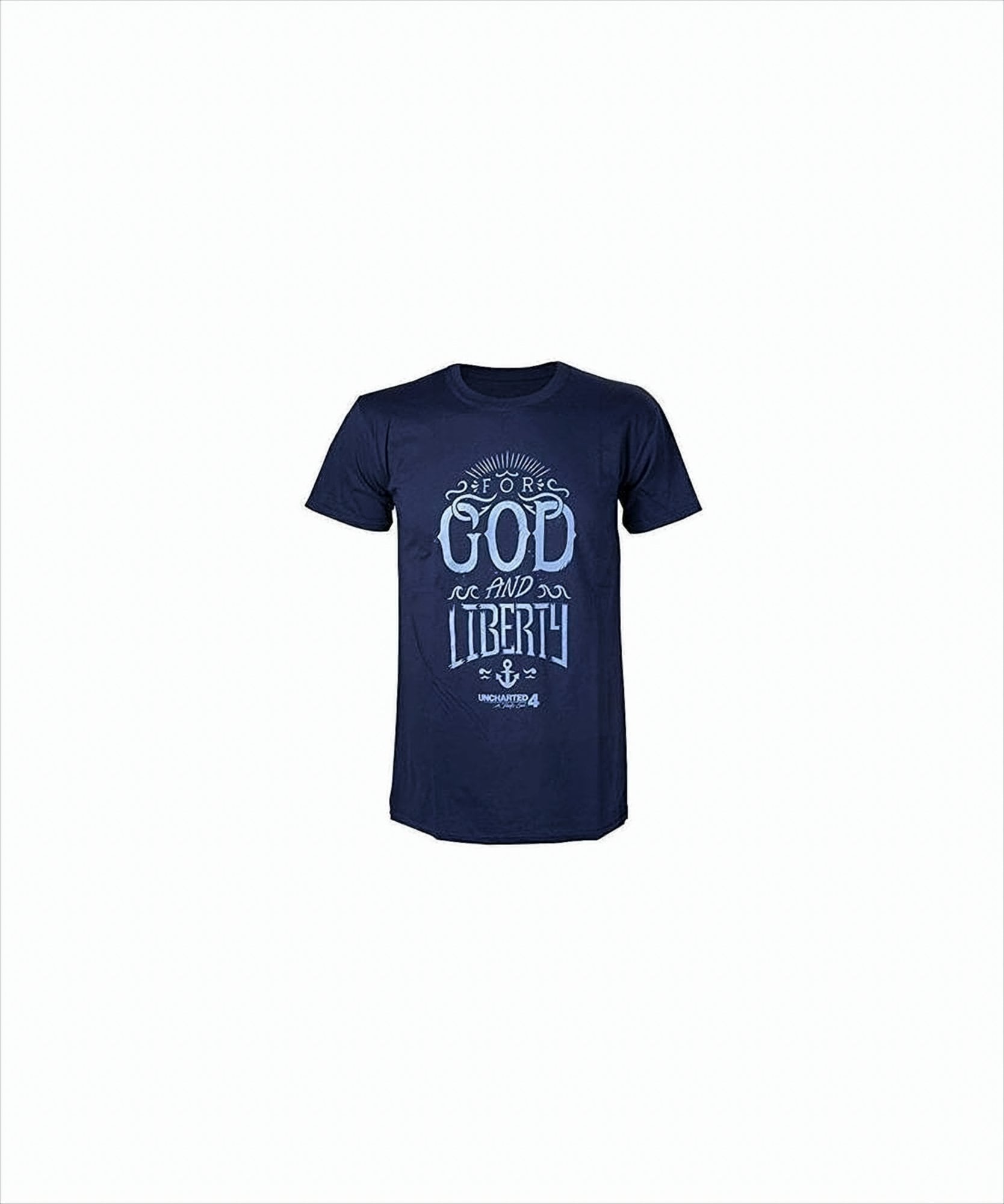 Uncharted 4 T-Shirt -XL- God and Liberty, blau - Bild 1
