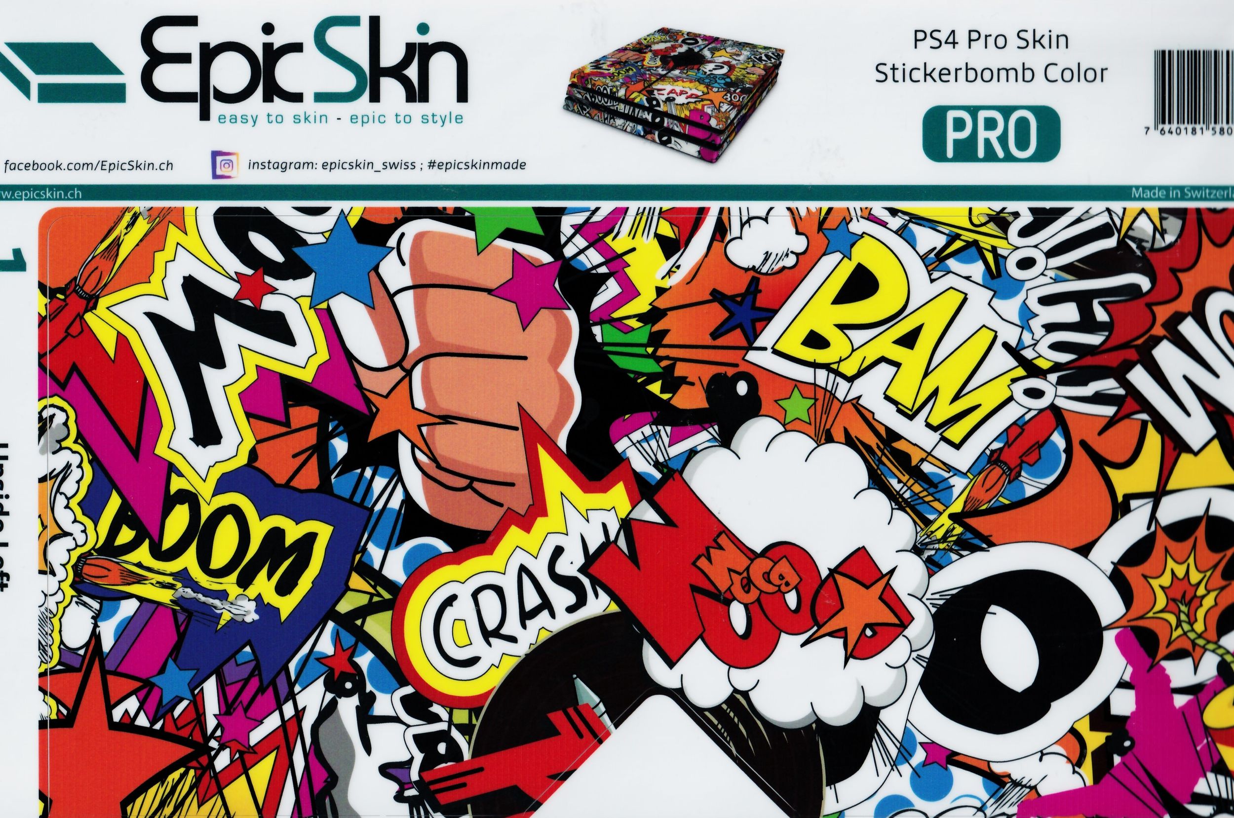 PS4 Pro Skin - Design Aufkleber Sickerbomb Color - Bild 1