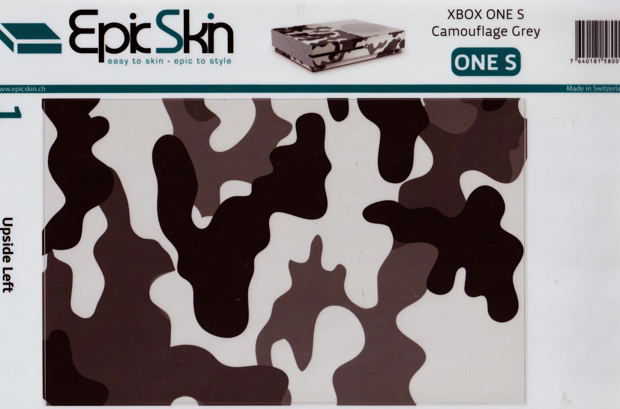 XBOX ONE S - Design Aufkleber Camouflage Grey - Bild 1