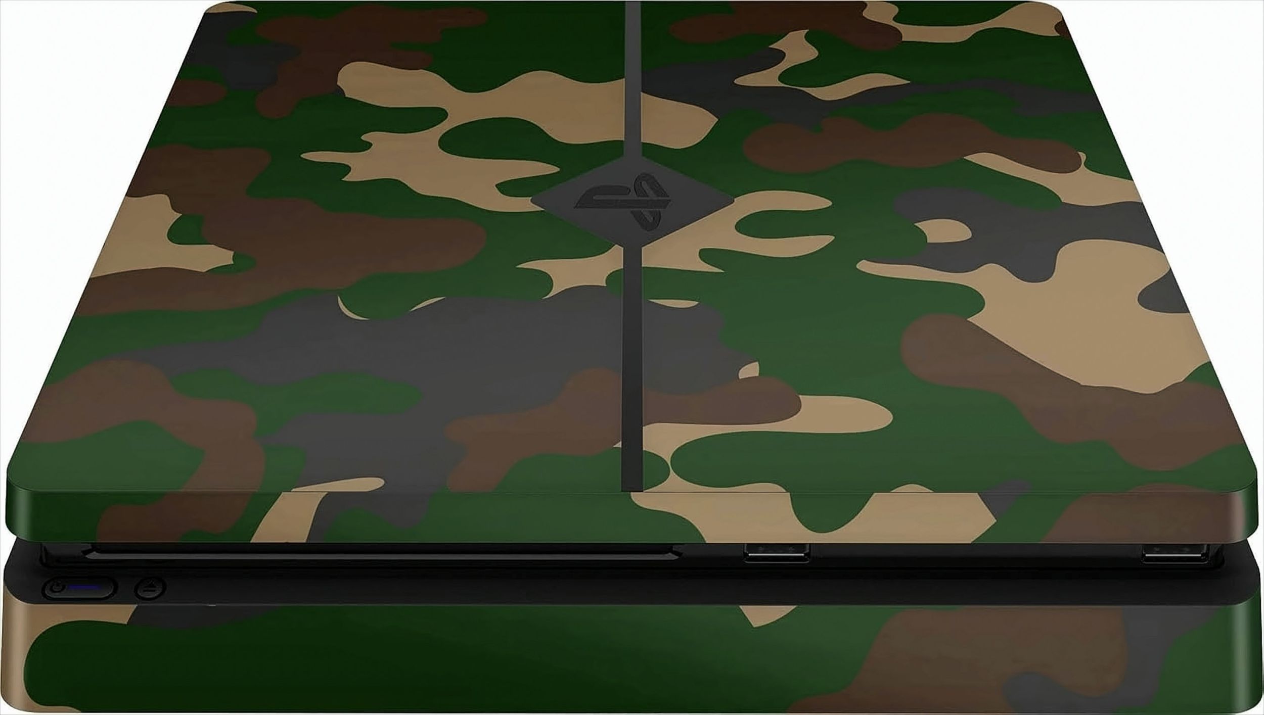PS4 Slim - Design Aufkleber Camouflage Green - Bild 1