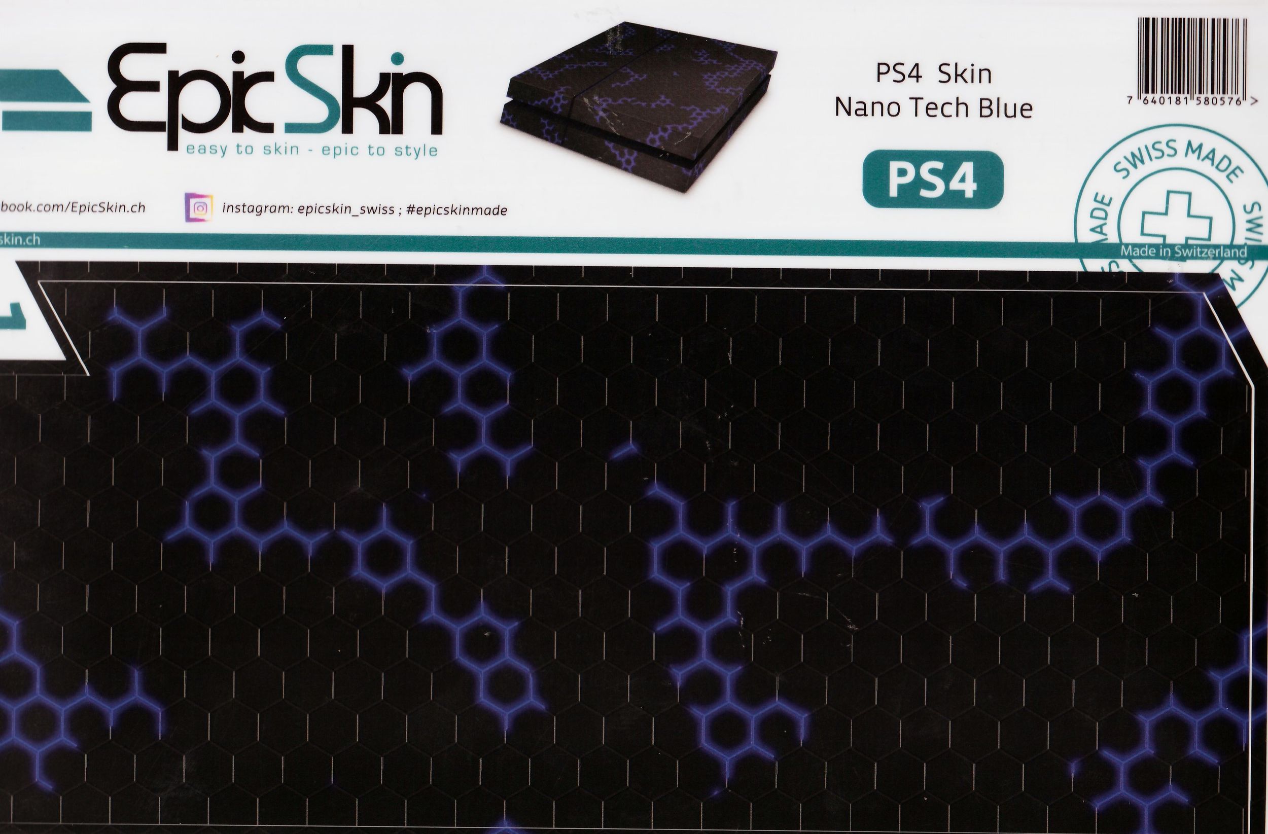PS4 Skin - Design Aufkleber Nano Tech Blue - Bild 1