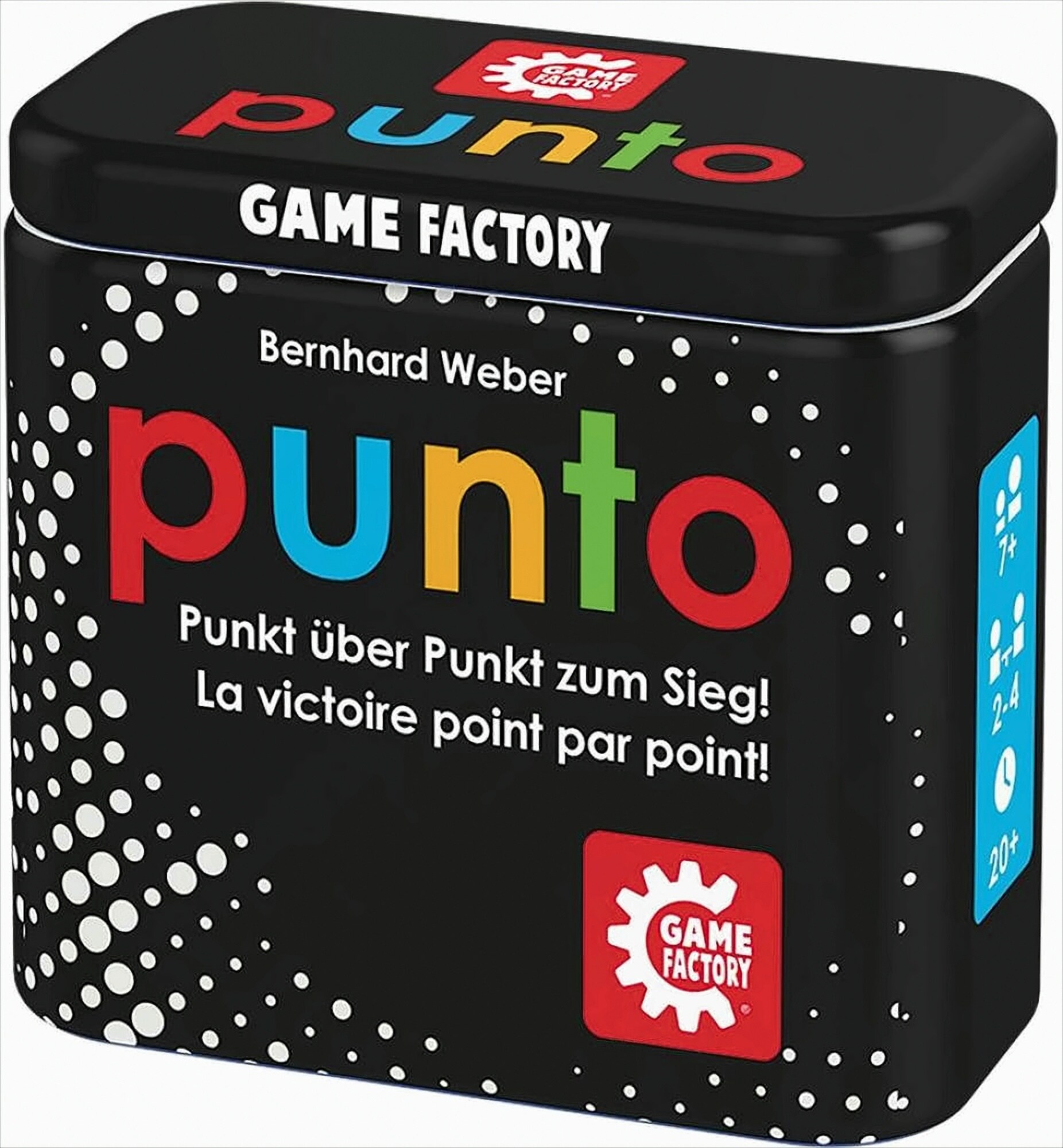 Game Factory 646214 Punto, Mini-Kartenspiel in handlicher Metalldose, Punkt zum Sieg - Bild 1