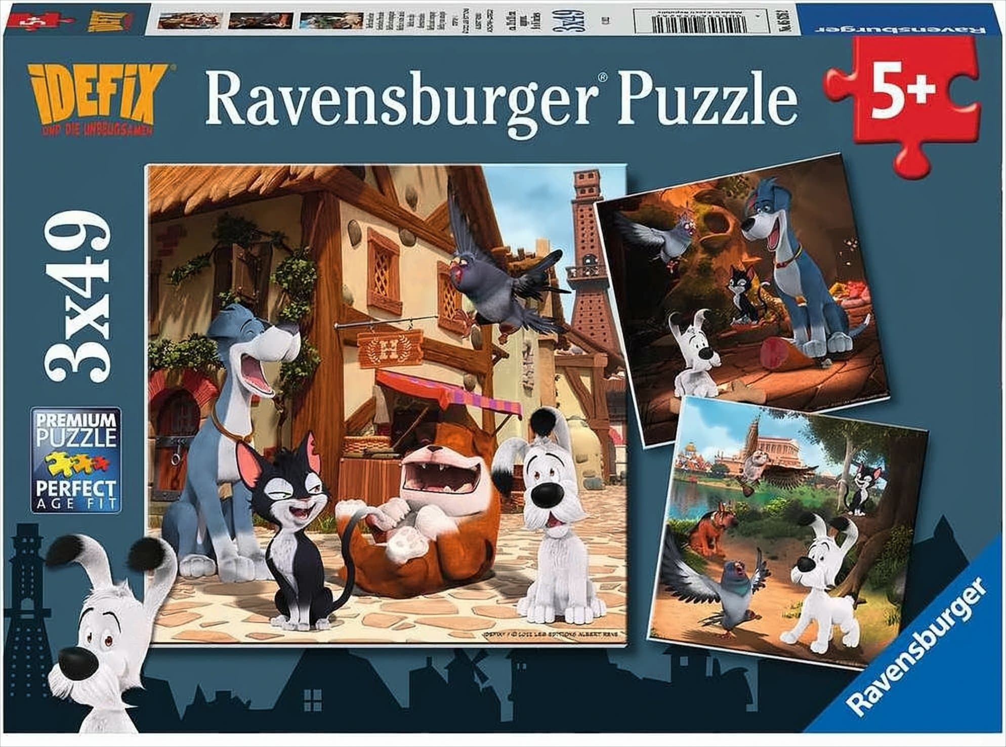 Ravensburger - Idefix und seine tierischen Freunde, 3 x 49 Teile - Bild 1