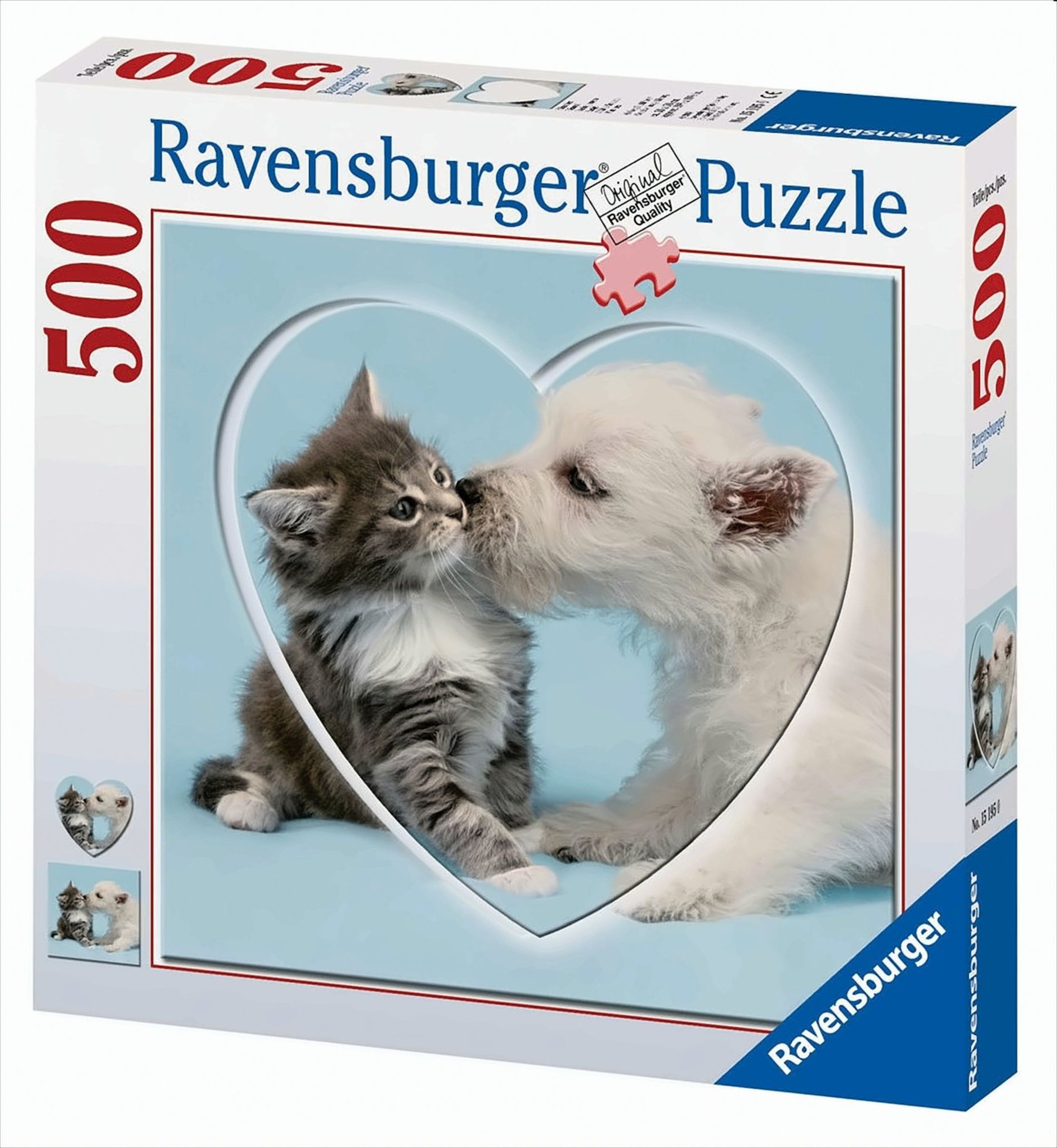500 Teile K&uuml;sschen Herzpuzzle - Bild 1